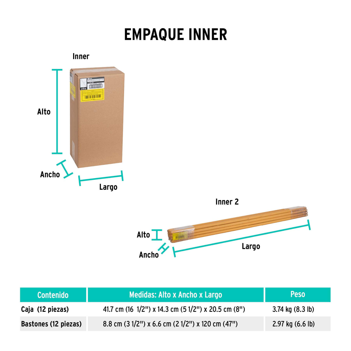 Jalador con base de acero, goma de hule, 40 cm