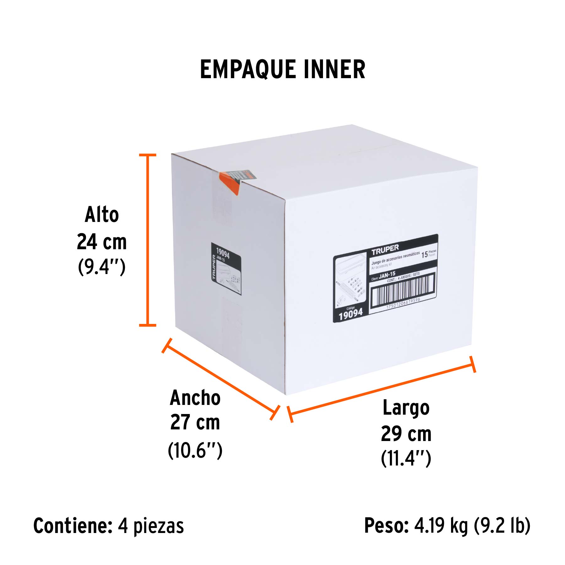 Juego de 15 piezas para compresor de aire