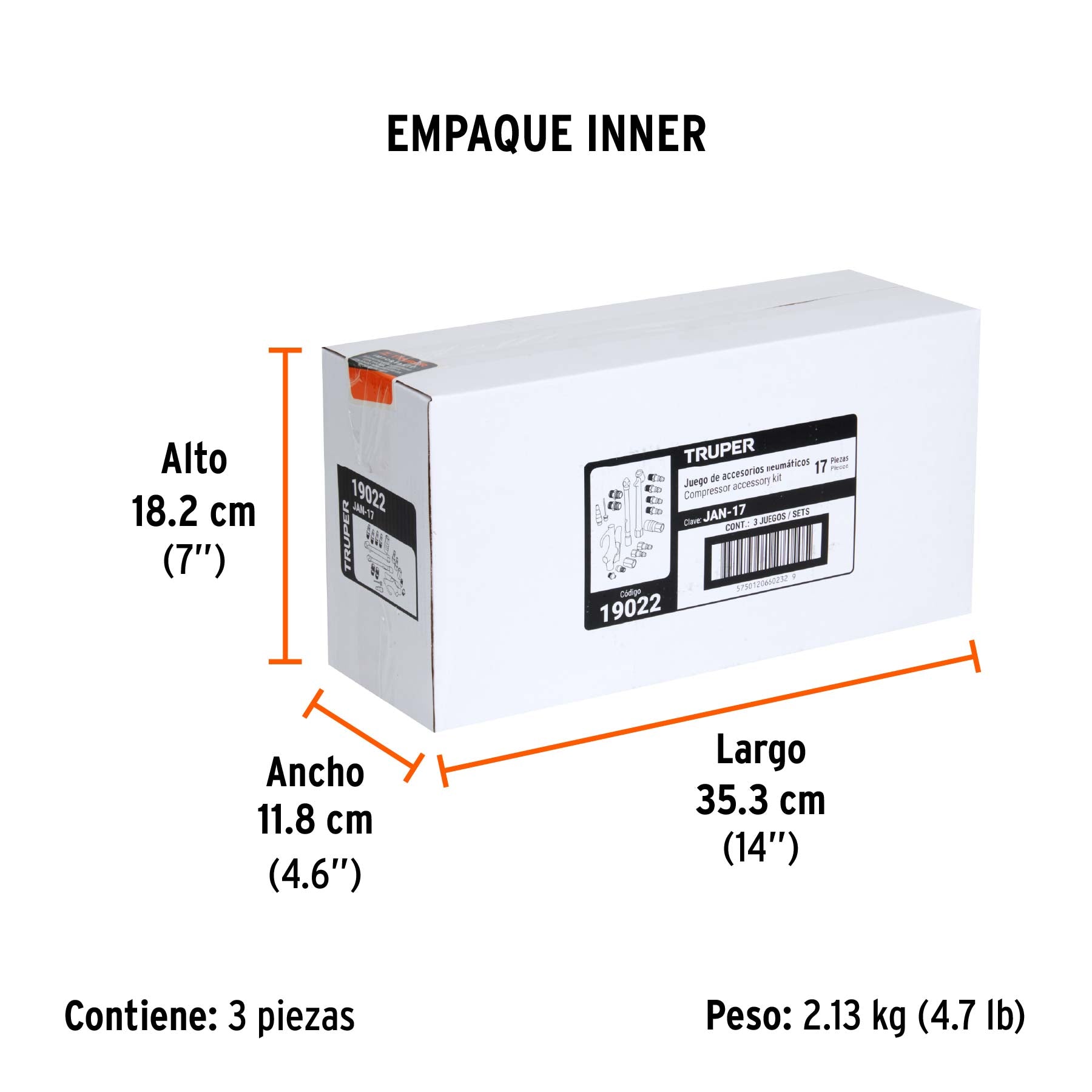 Juego de 17 piezas para compresor de aire