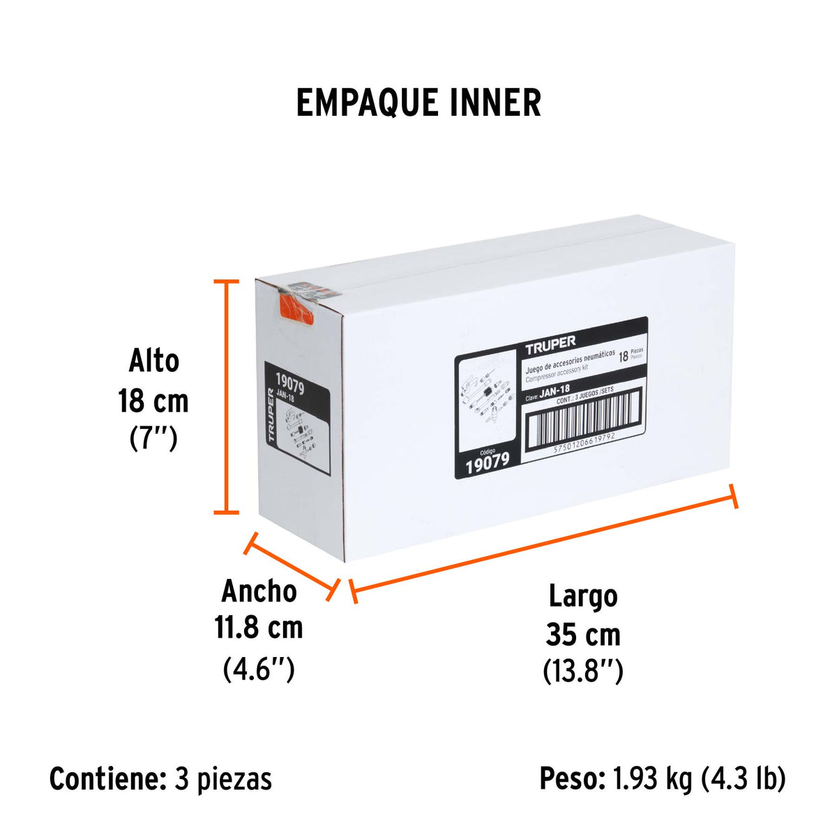 Juego de 18 piezas para compresor de aire