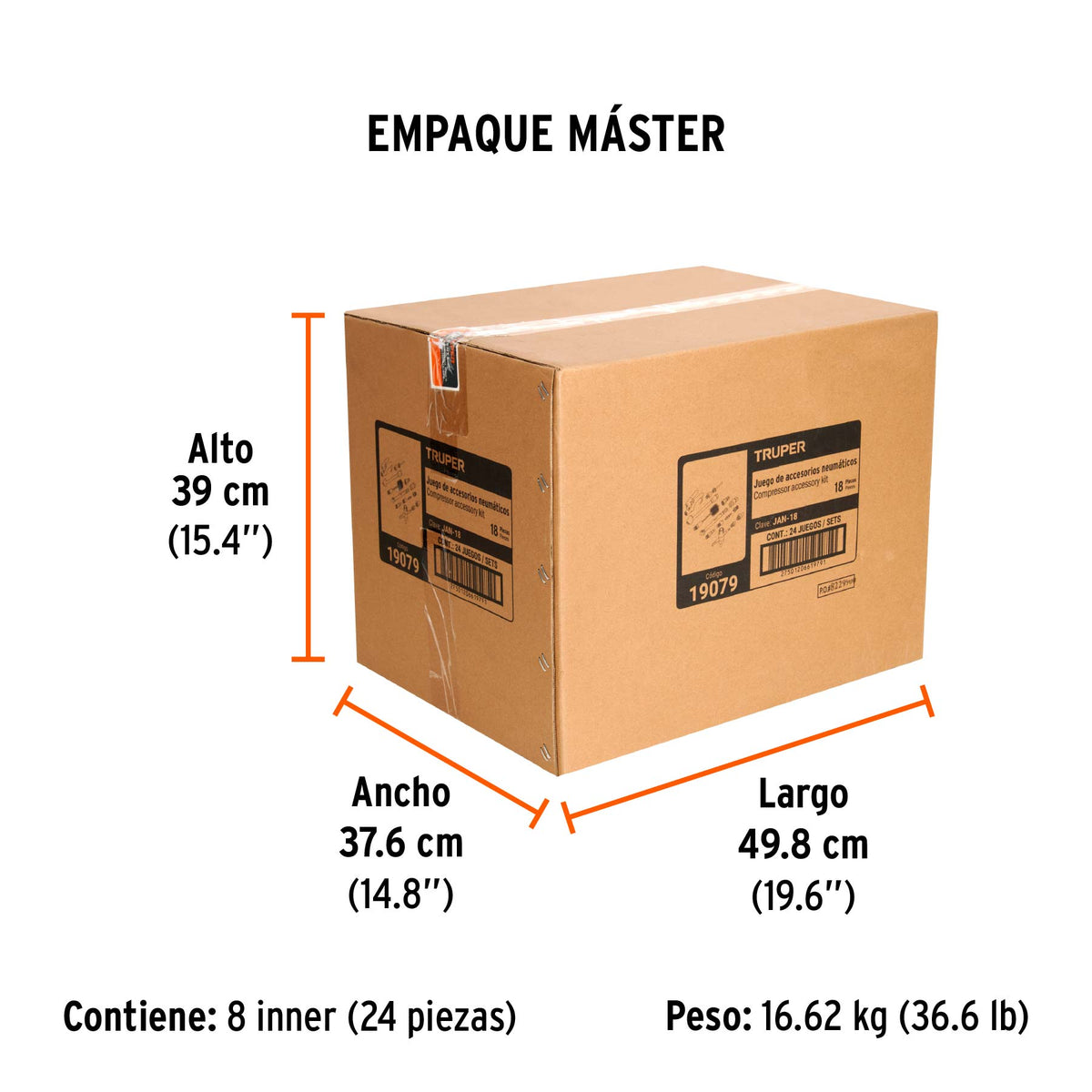 Juego de 18 piezas para compresor de aire