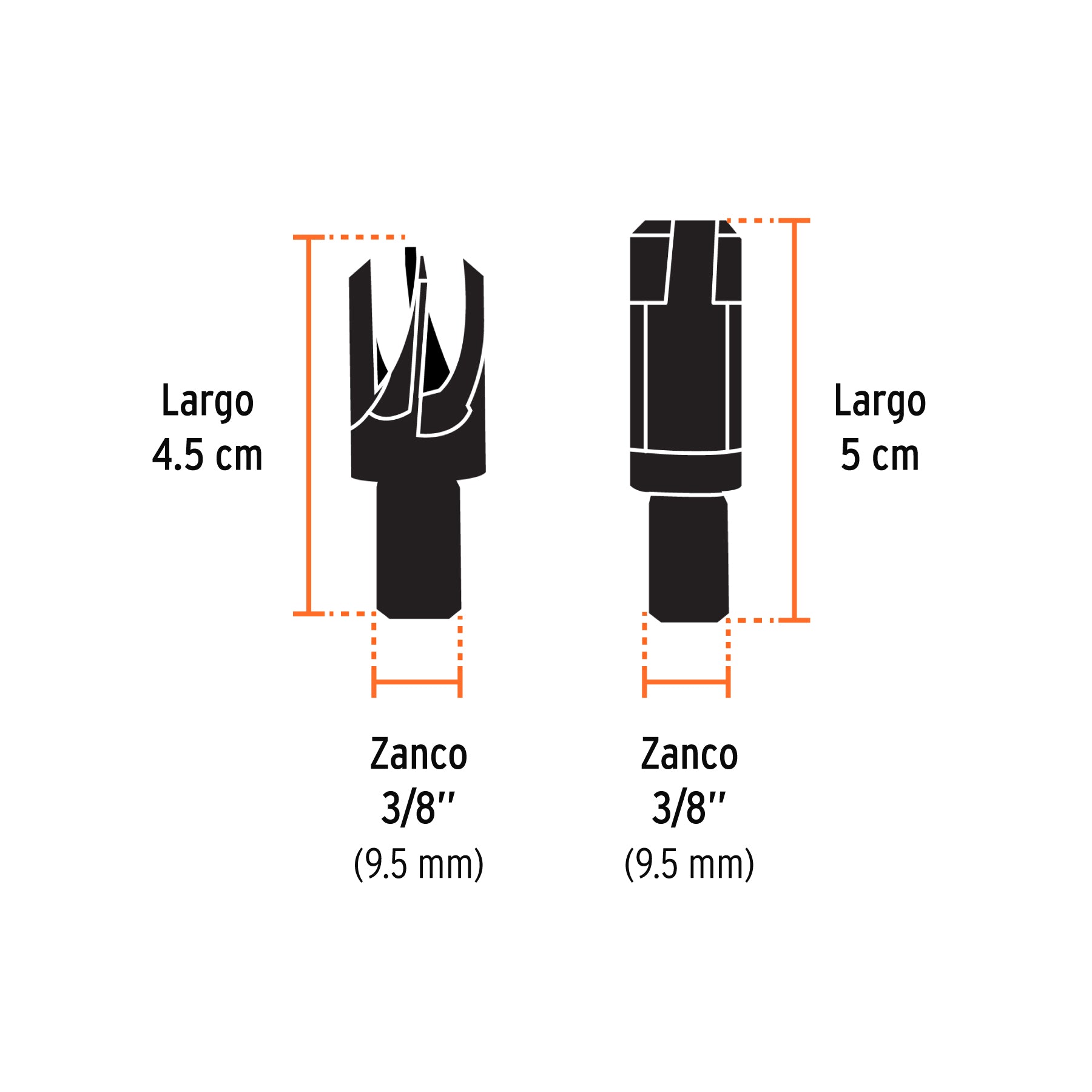 Juego de 8 brocas clavacote para madera, Truper