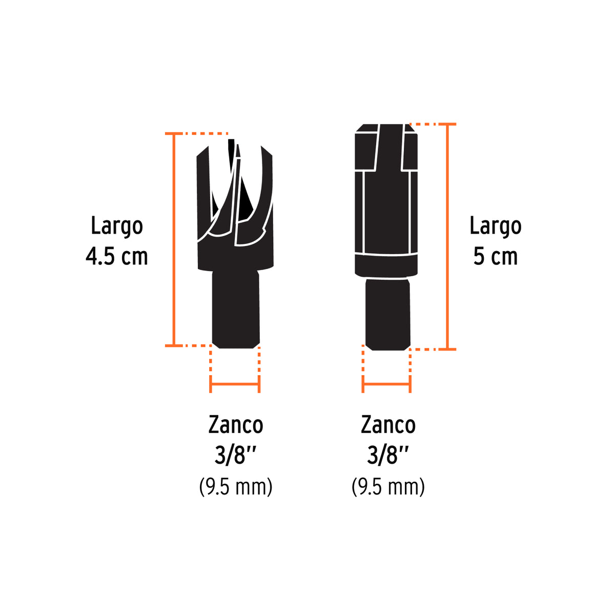 Juego de 8 brocas clavacote para madera, Truper