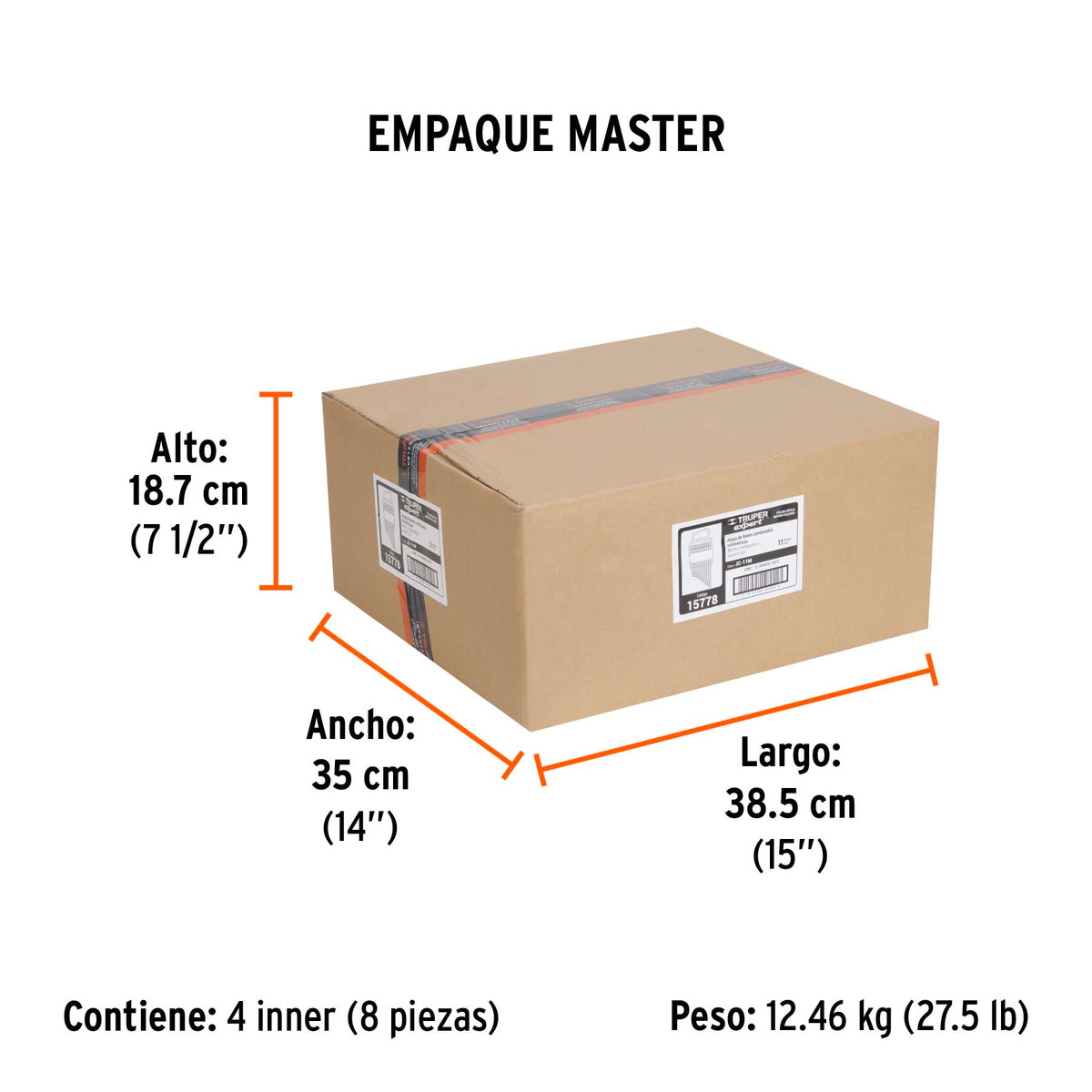 Juego de llaves combinadas, 11 piezas, pulidas, milimétricas