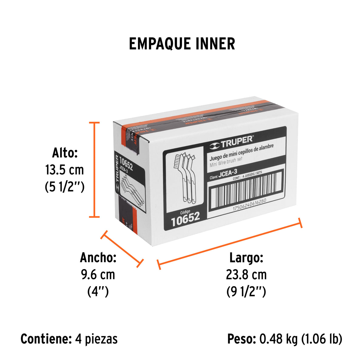 Juego de 3 mini cepillo de alambre