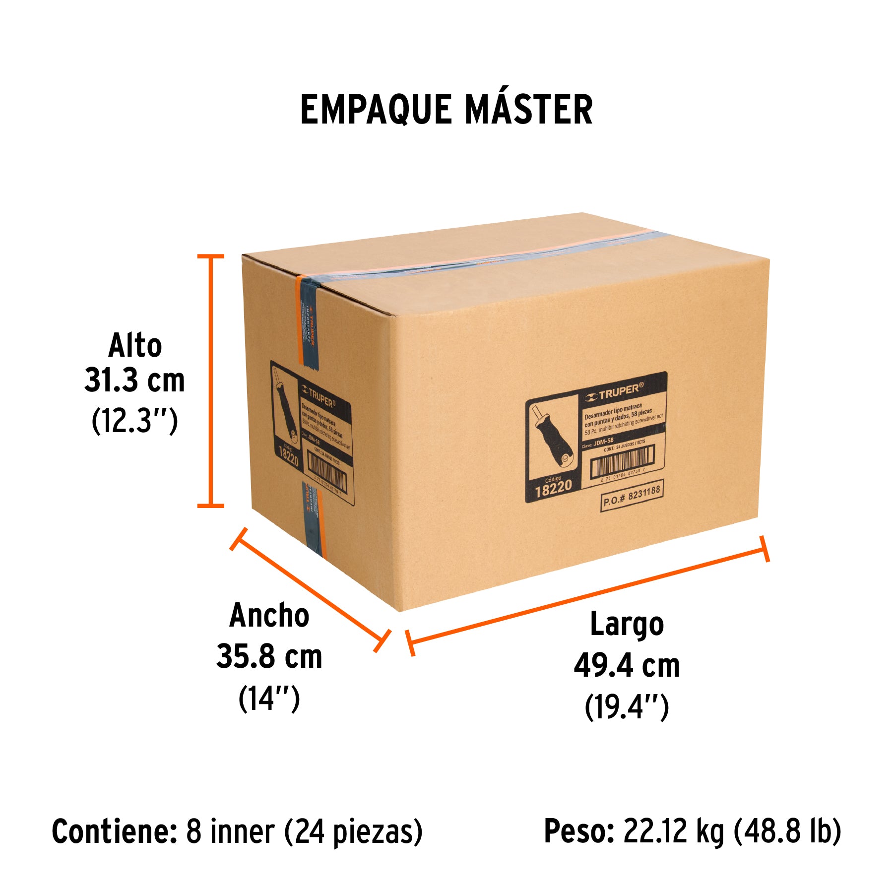 Juego de desarmador tipo matraca, 56 piezas