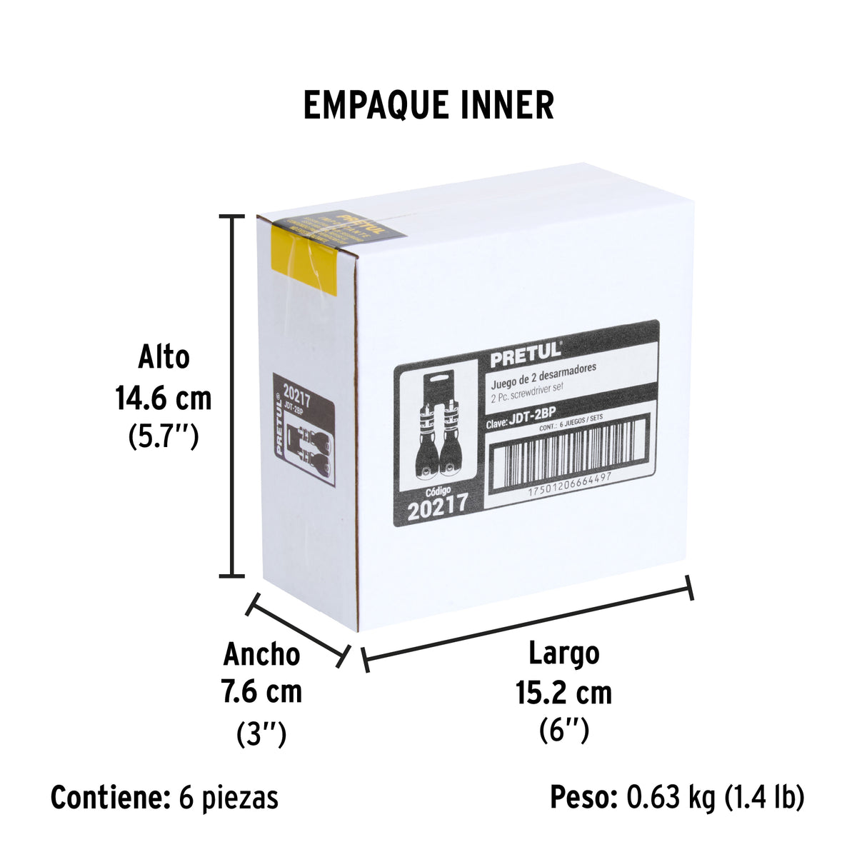 Juego desarmadores, tipo trompo, 2 pzas,comfort grip, pretul