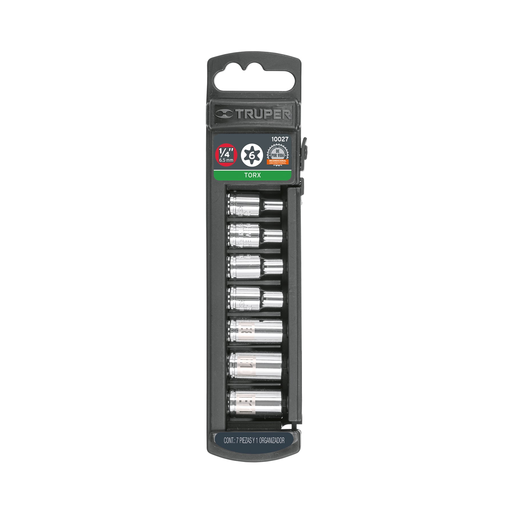 Juego dados torx hembra, 1/4", 7 piezas