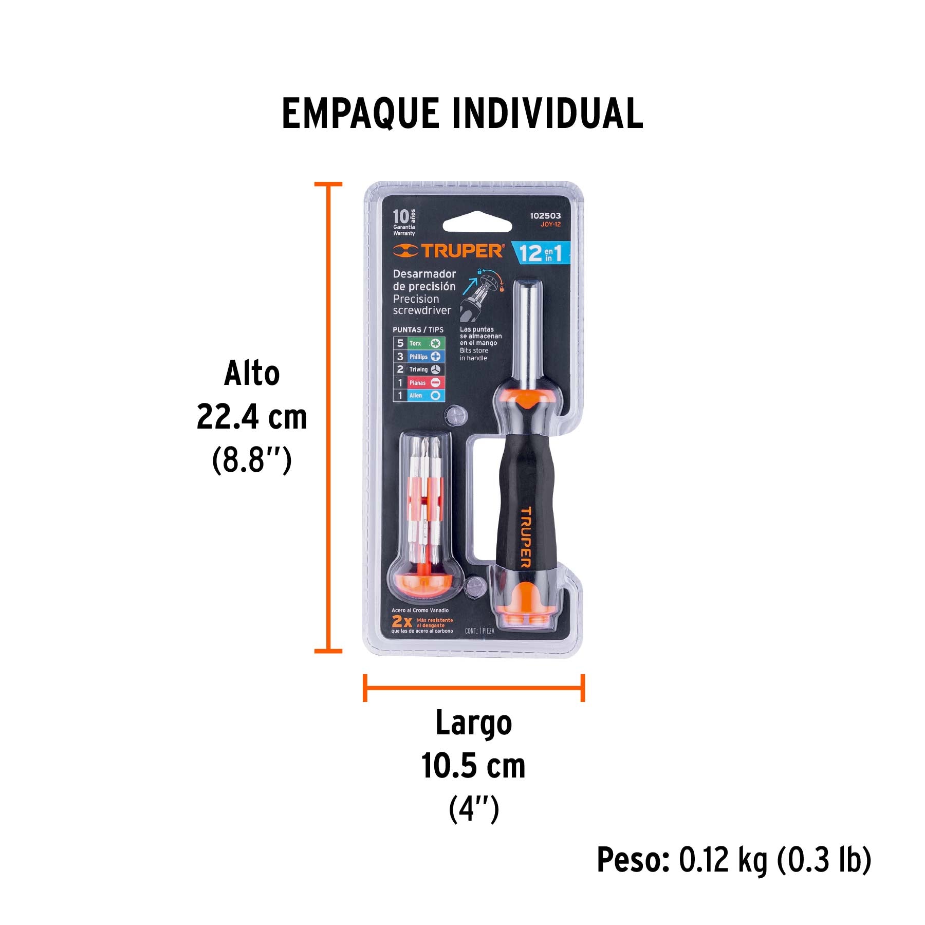 Desarmador de joyero multi puntas 12 en 1, Truper
