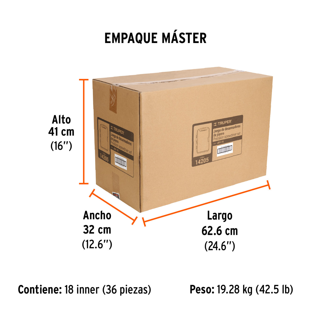 Juego con desarmadores de precisión, 15 piezas