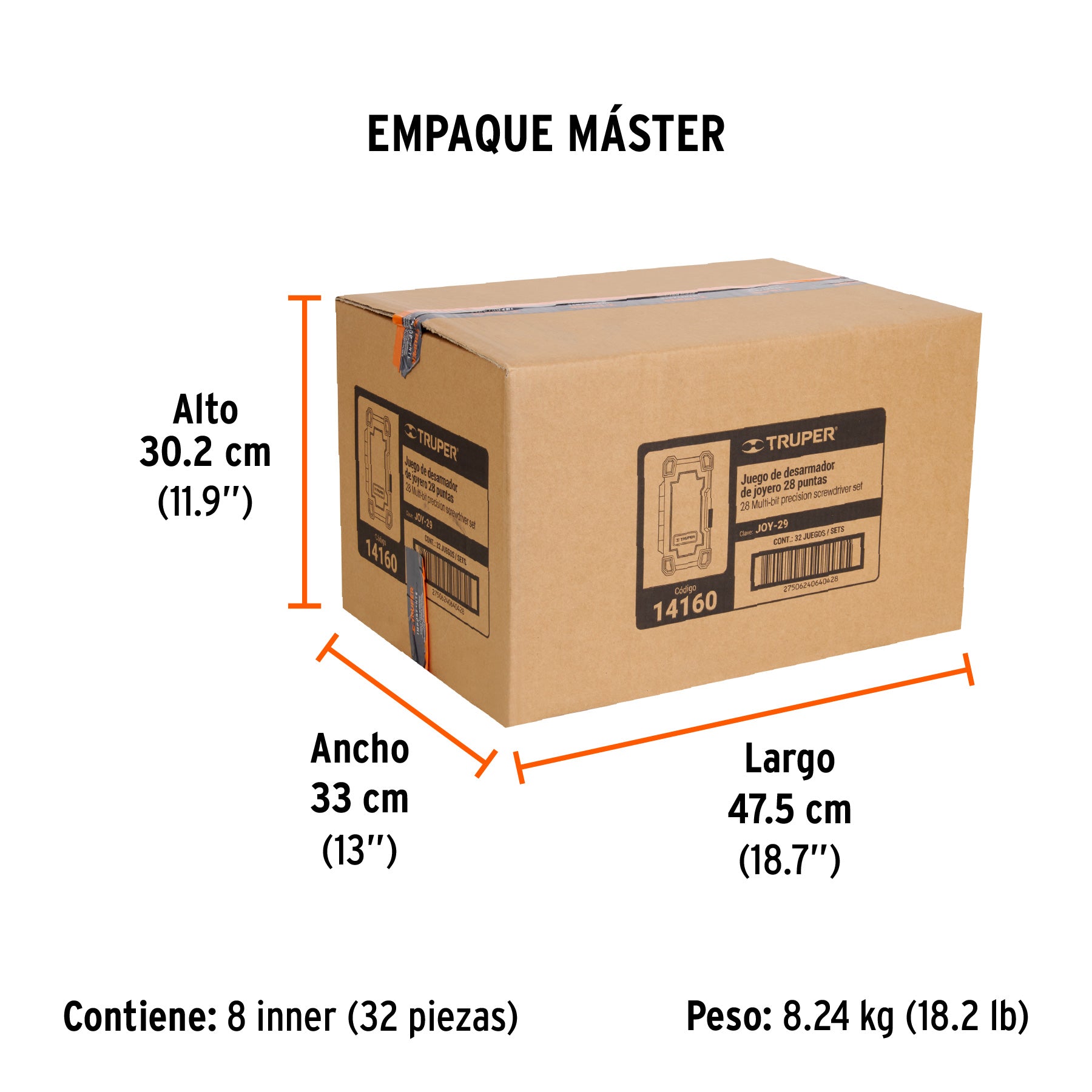 Juego desarmadores de precisión, punta intercambiable,29pzas