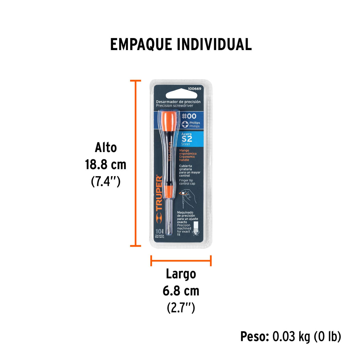 Desarmador de precisión de cruz PH00