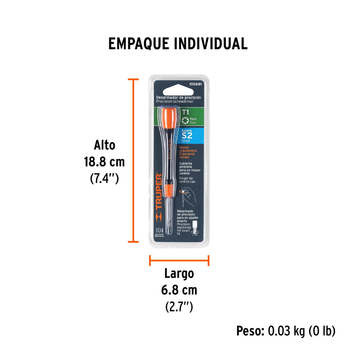 Desarmador de precisión torx T1