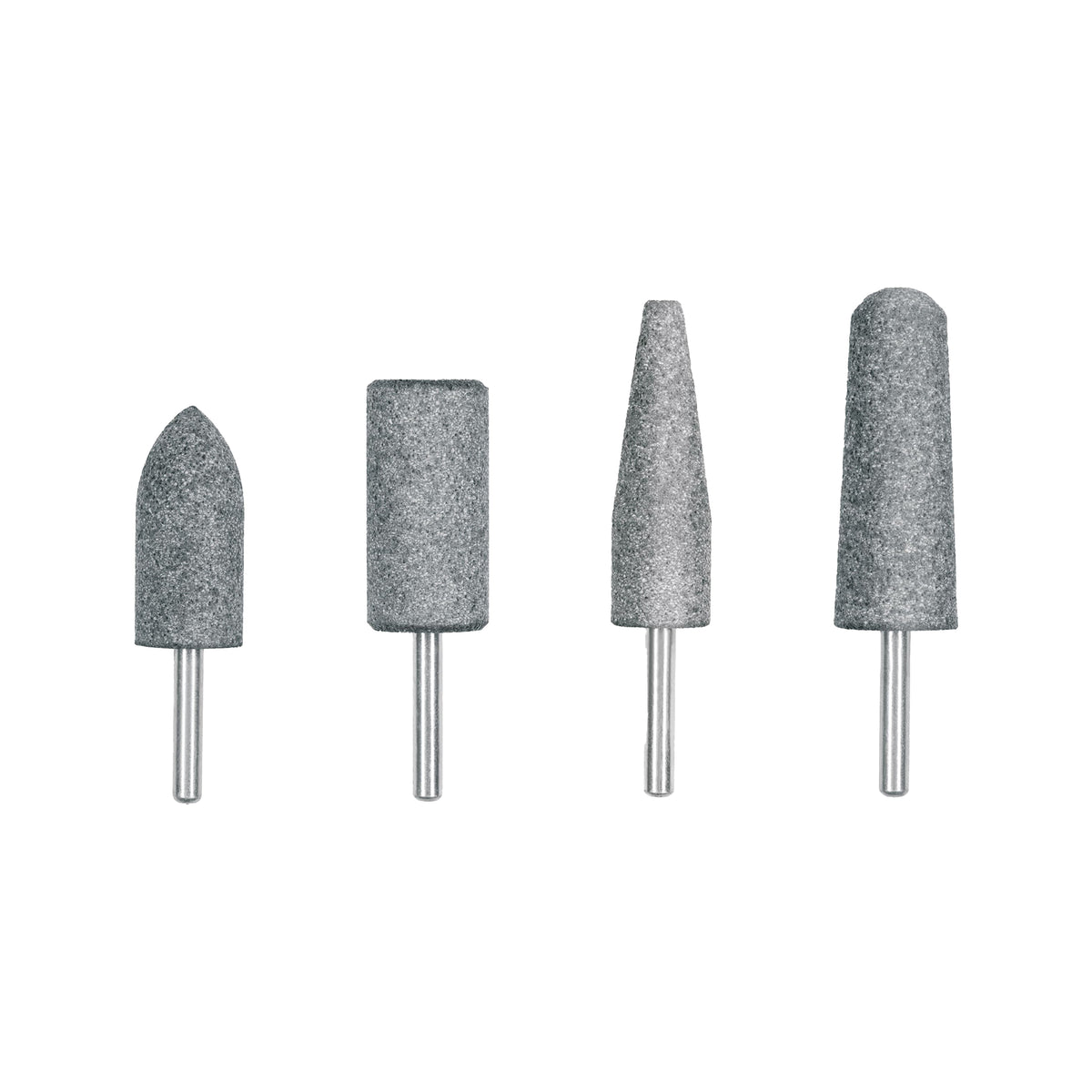 Juego de 4 piedras montadas zanco 1/4", acero inoxidable