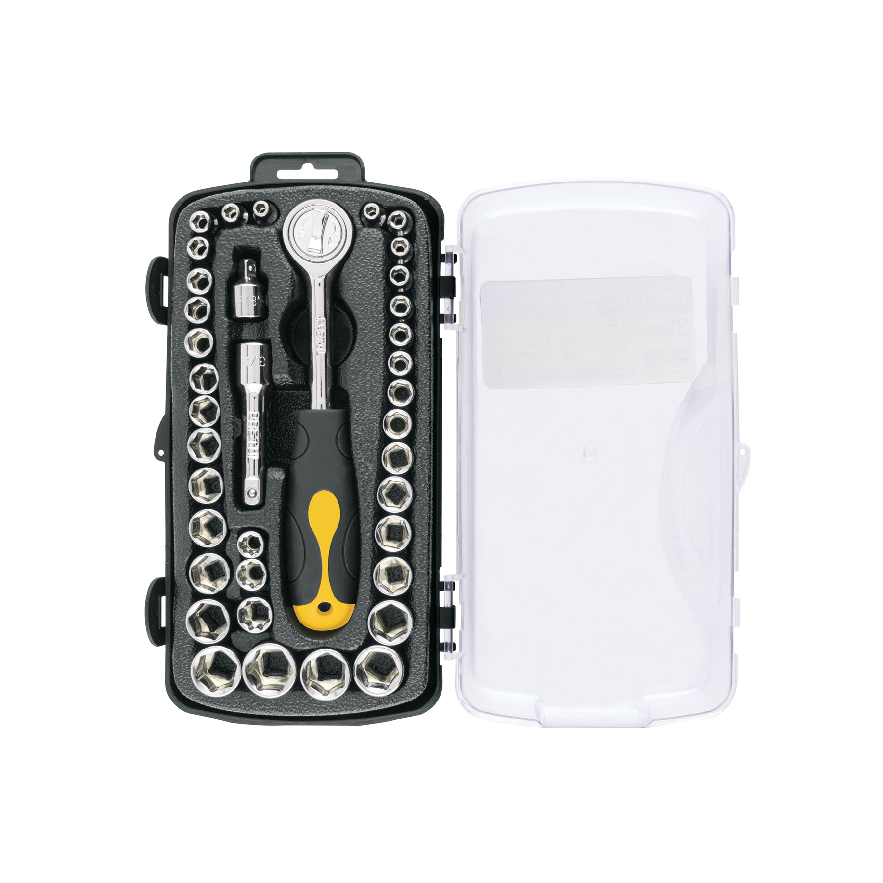 Juego de dados, cuadro 1/4 y 3/8", 39 piezas, Pretul