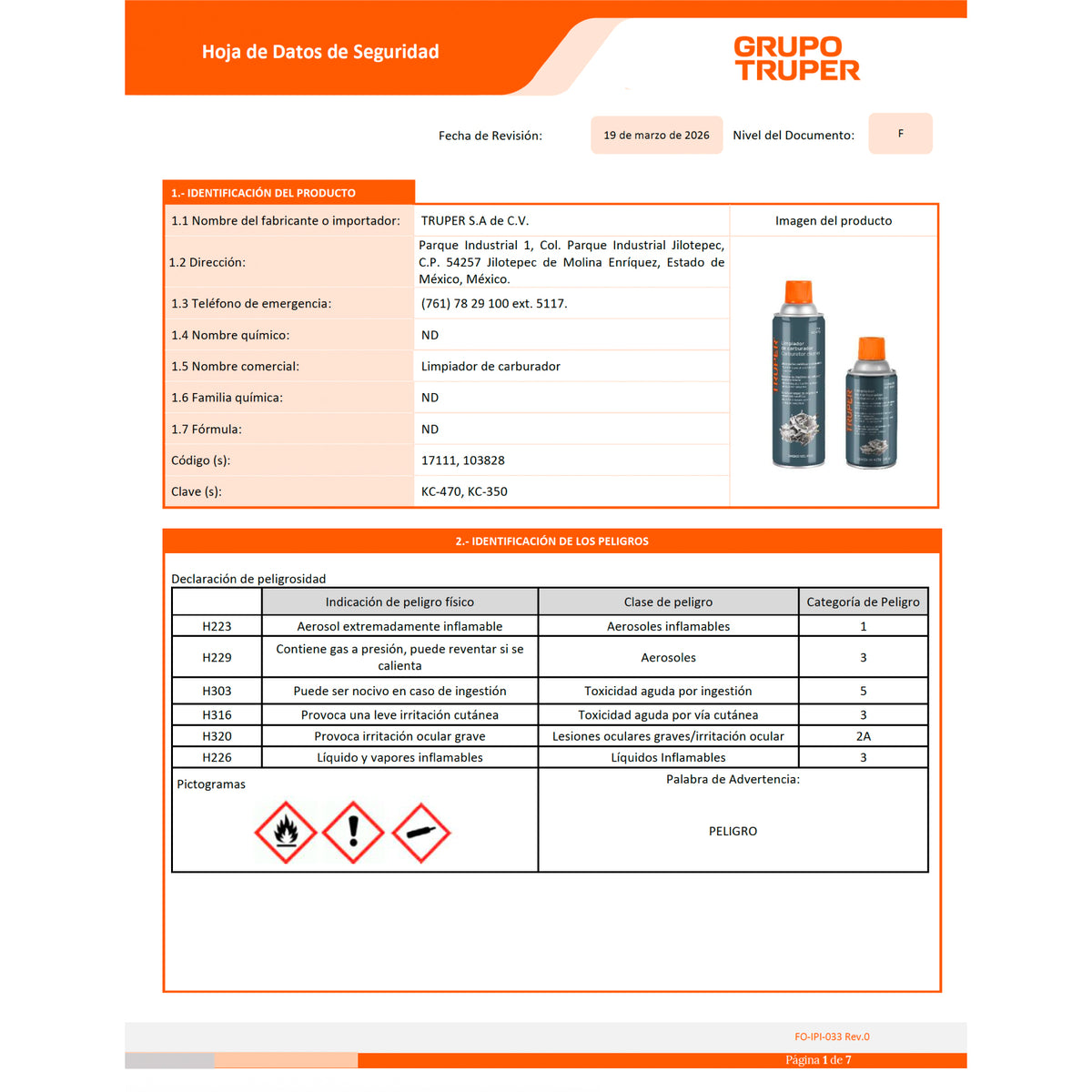 Limpiador de carburador de 470 ml