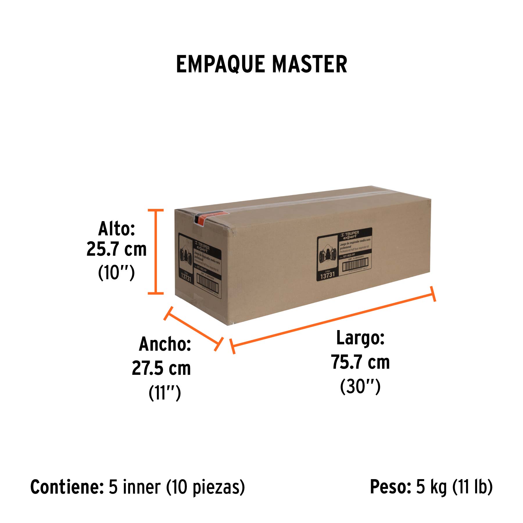 Kit respirador profesional con cartuchos pintura y pesticida