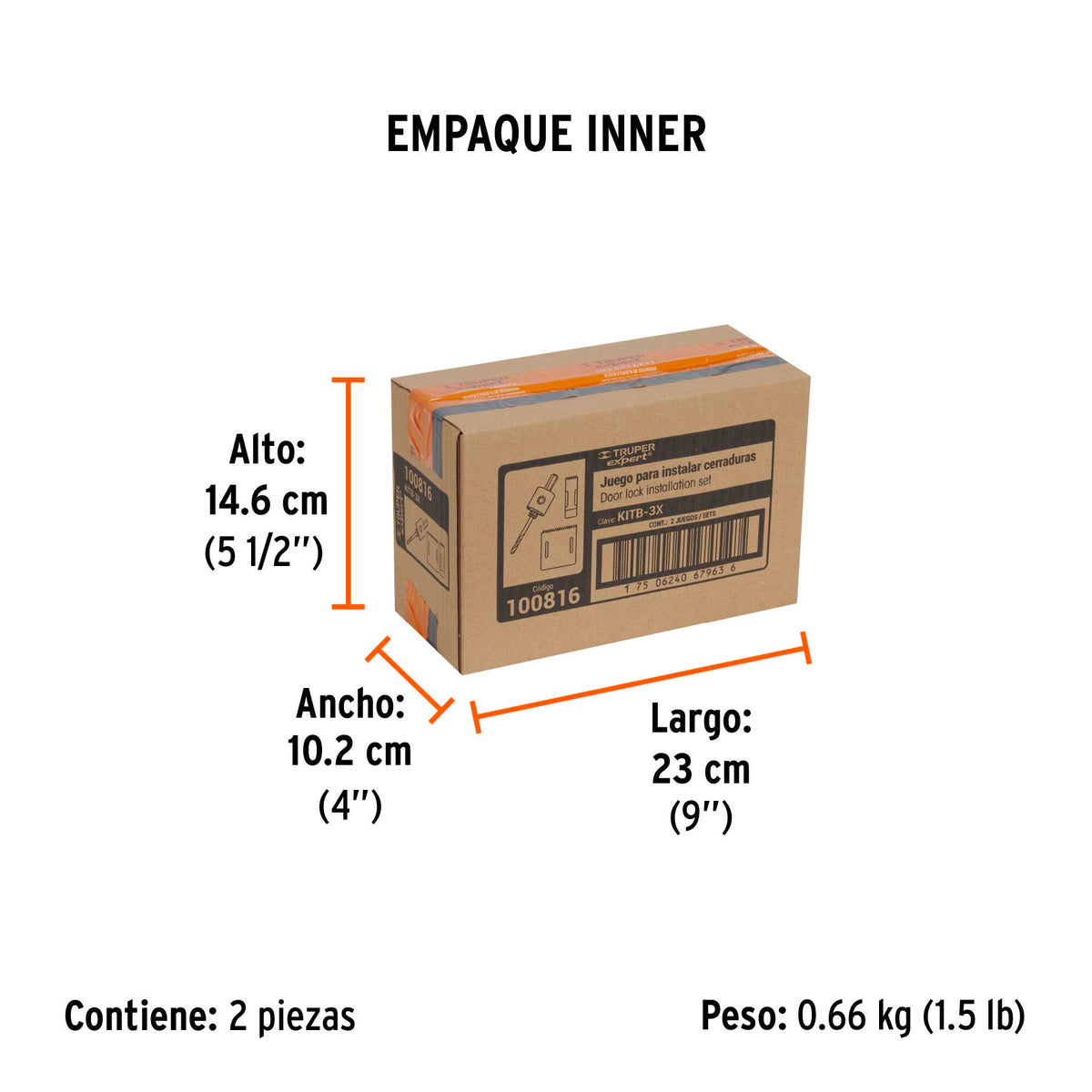 Jgo de 3 pzas. bimetálicas p/instalar cerraduras, Expert
