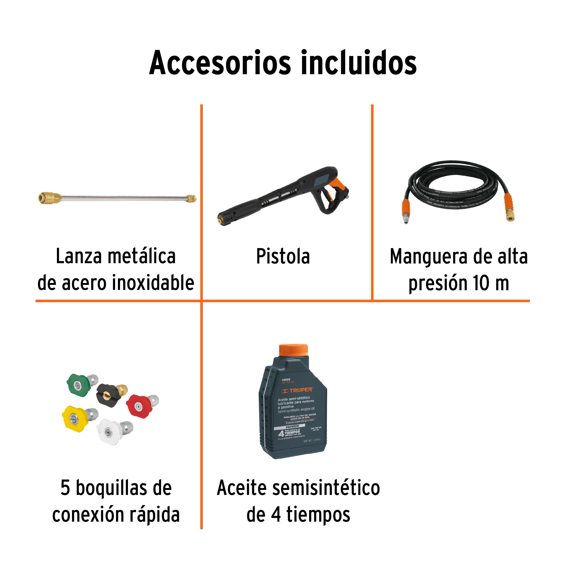 Hidrolavadora con motor a gasolina, 4000 PSI