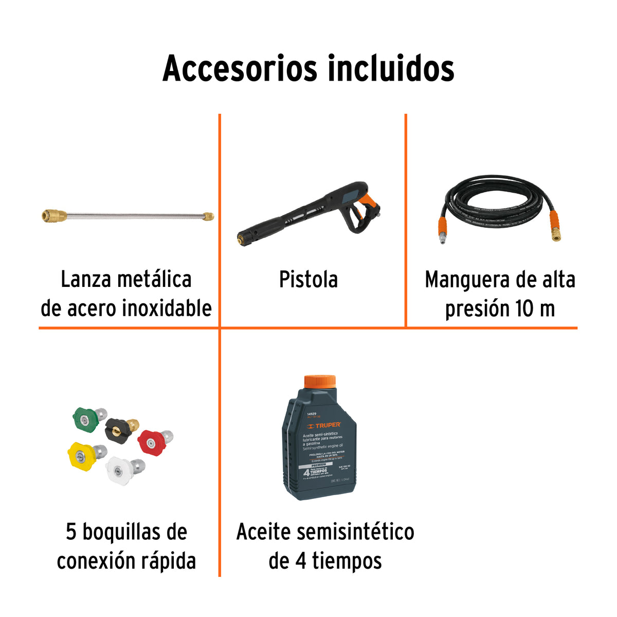 Hidrolavadora con motor a gasolina, 4000 PSI