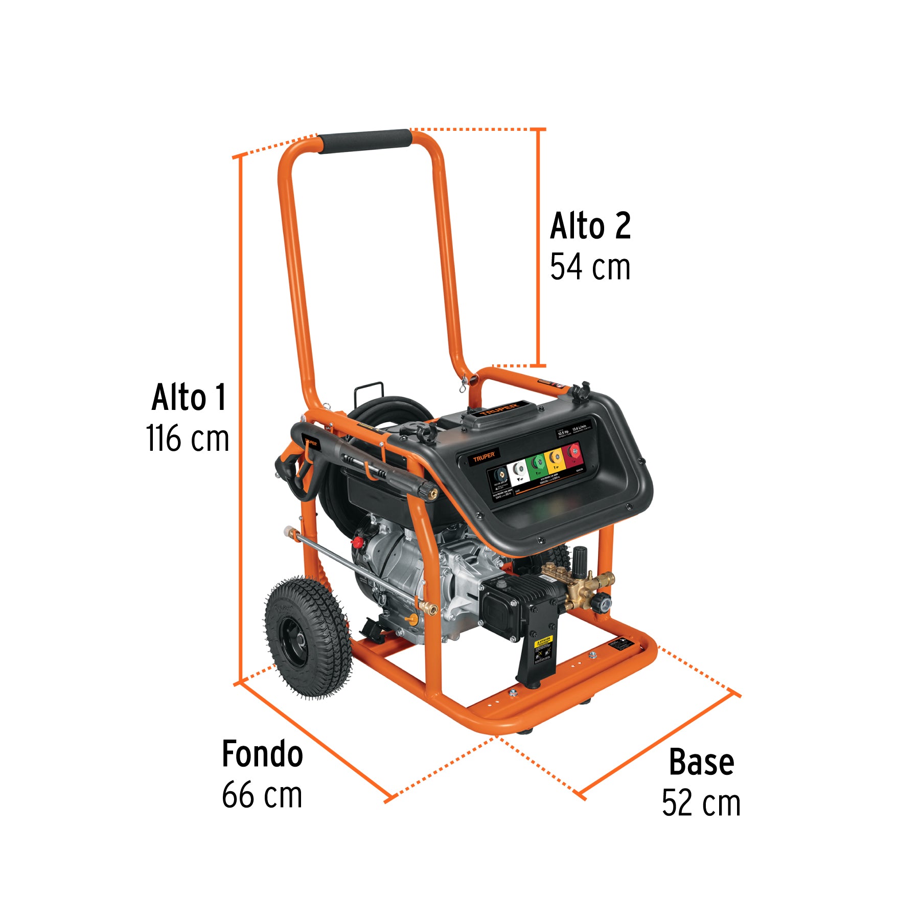 Hidrolavadora con motor a gasolina, 4000 PSI