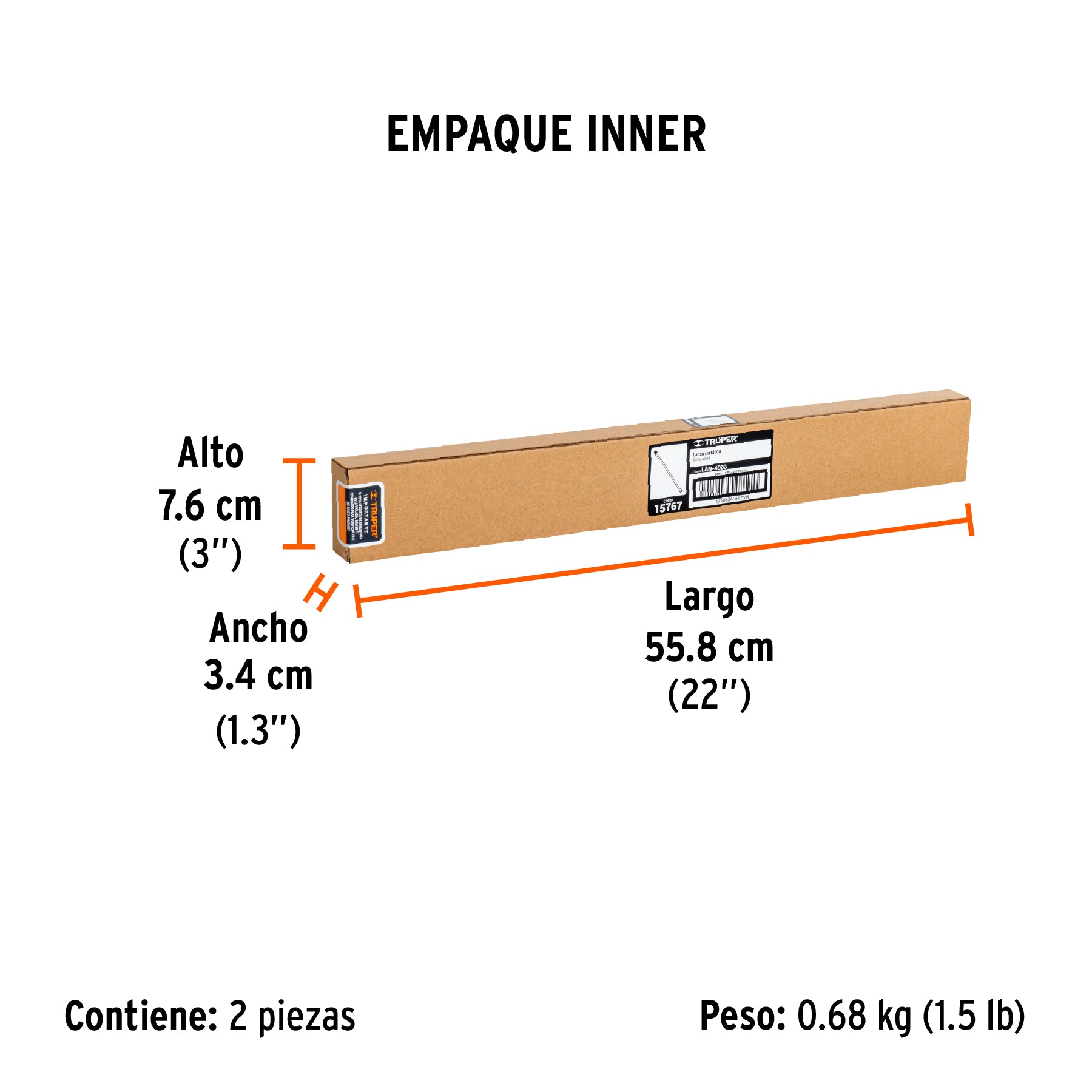 Lanza portaboquillas para hidrolavadora LAGAS-4000