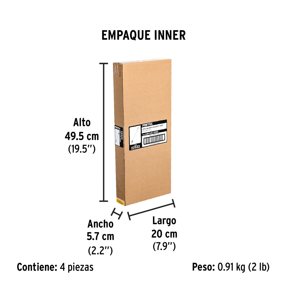 Lanza Ajustable para LAVA-1500P