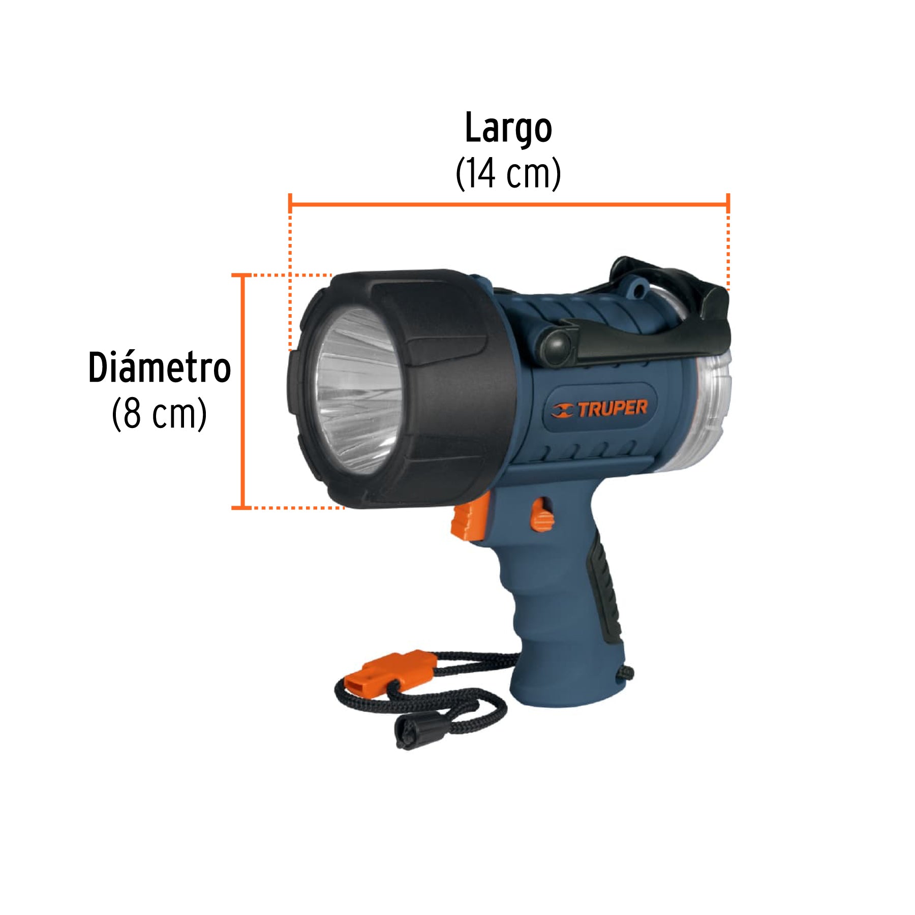 Lámpara recargable de led alta potencia, 300 lm, 7 W