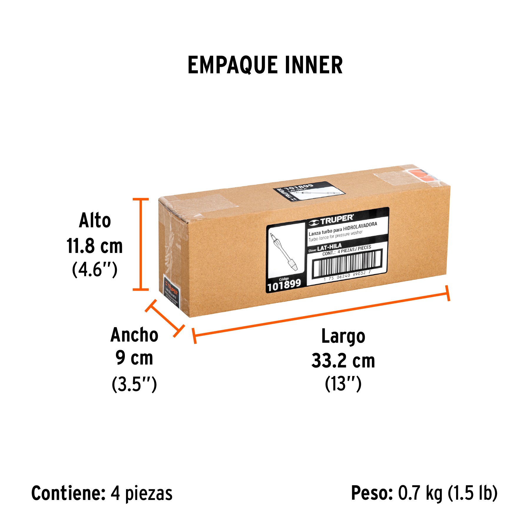 Lanza turbo para HILA-1500/HILA-1800, Truper