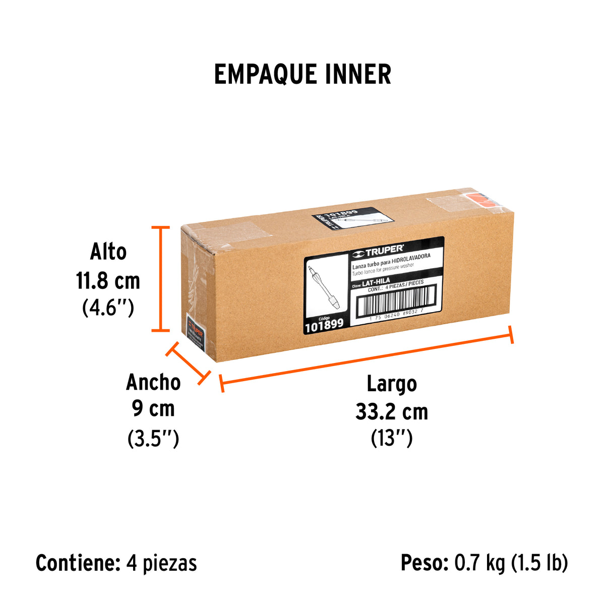 Lanza turbo para HILA-1500/HILA-1800, Truper