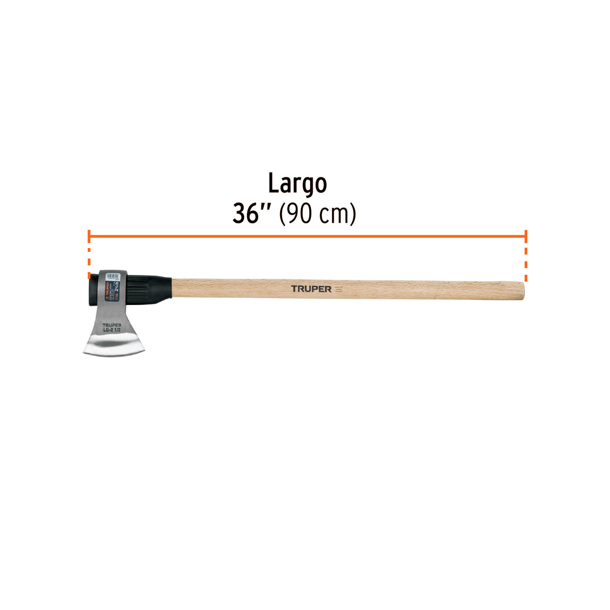 Hacha labor entera 2-1/2lb con mango de madera de 36',Truper