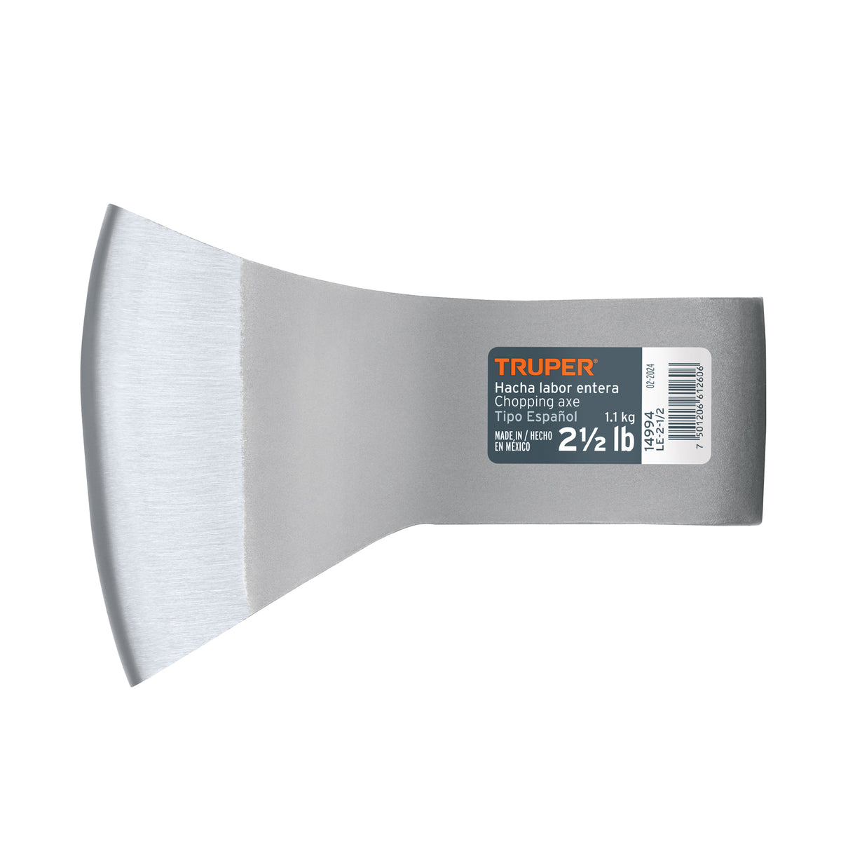 Hacha labor entera, 2-1/2 lb, sin mango