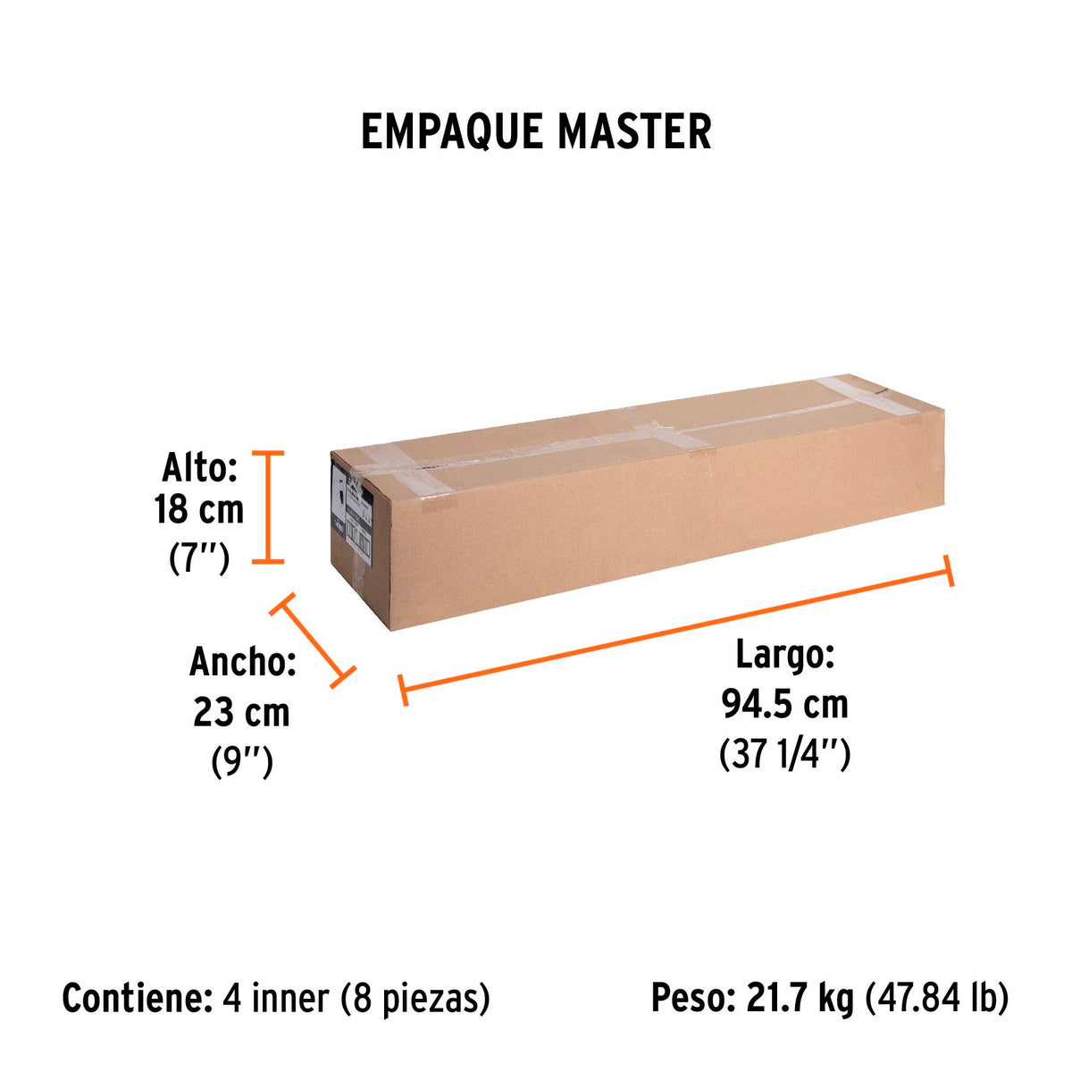 Hacha labor entera 3-1/2 lb, mango de fibra de vidrio 36'