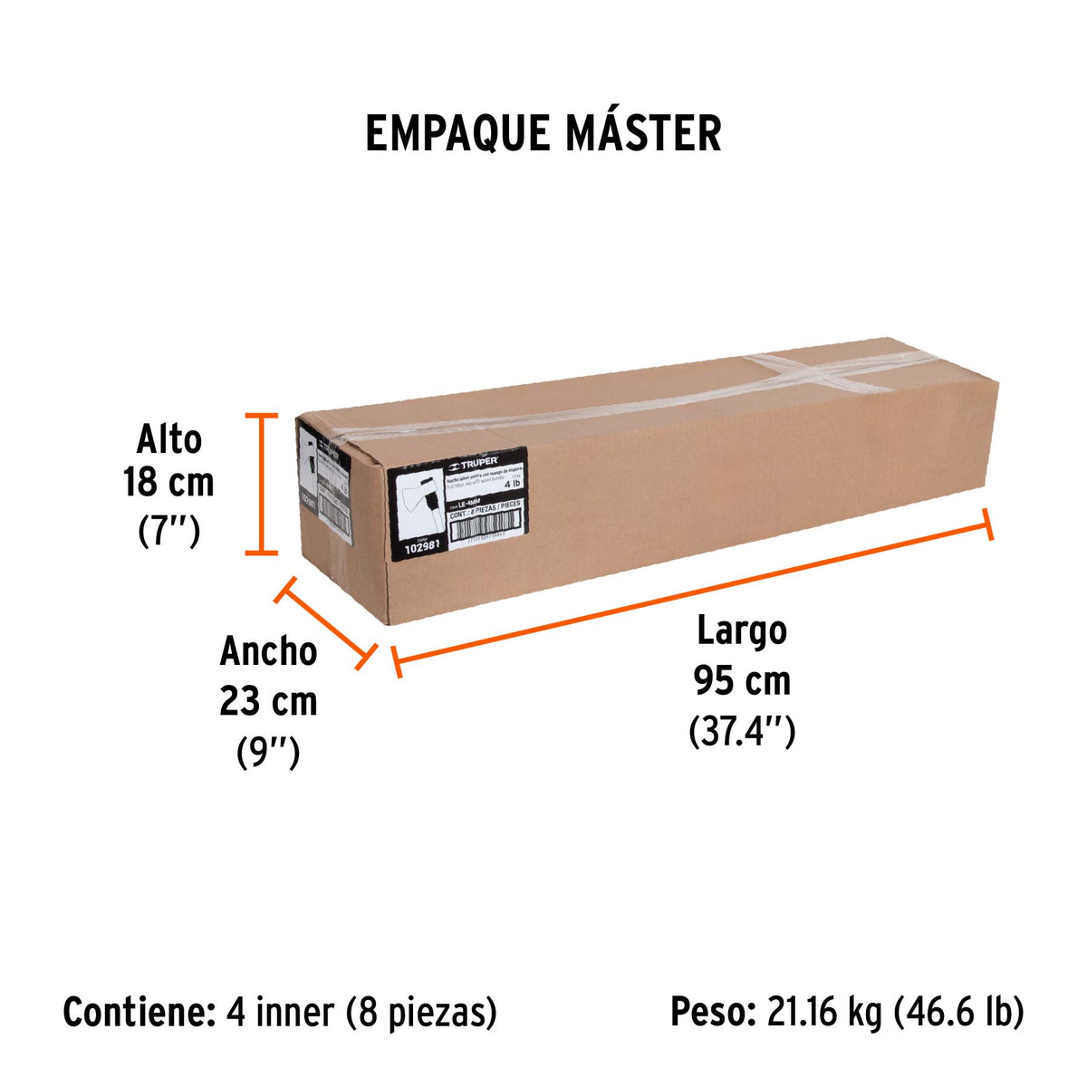 Hacha labor entera 4 lb con mango de madera de 36',Truper