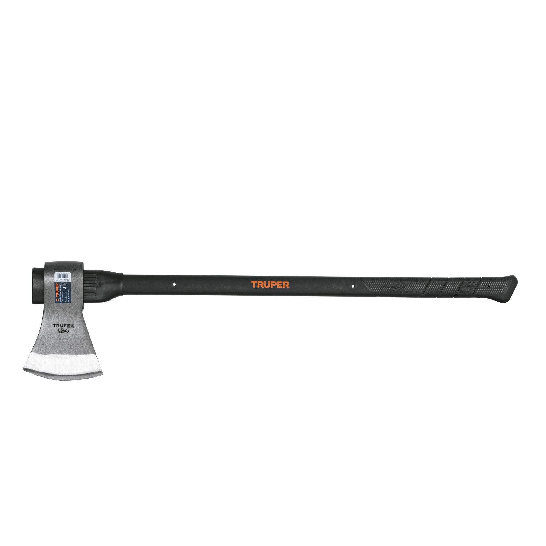 Hacha labor entera 4 lb, mango de fibra de vidrio 36',TRUPER