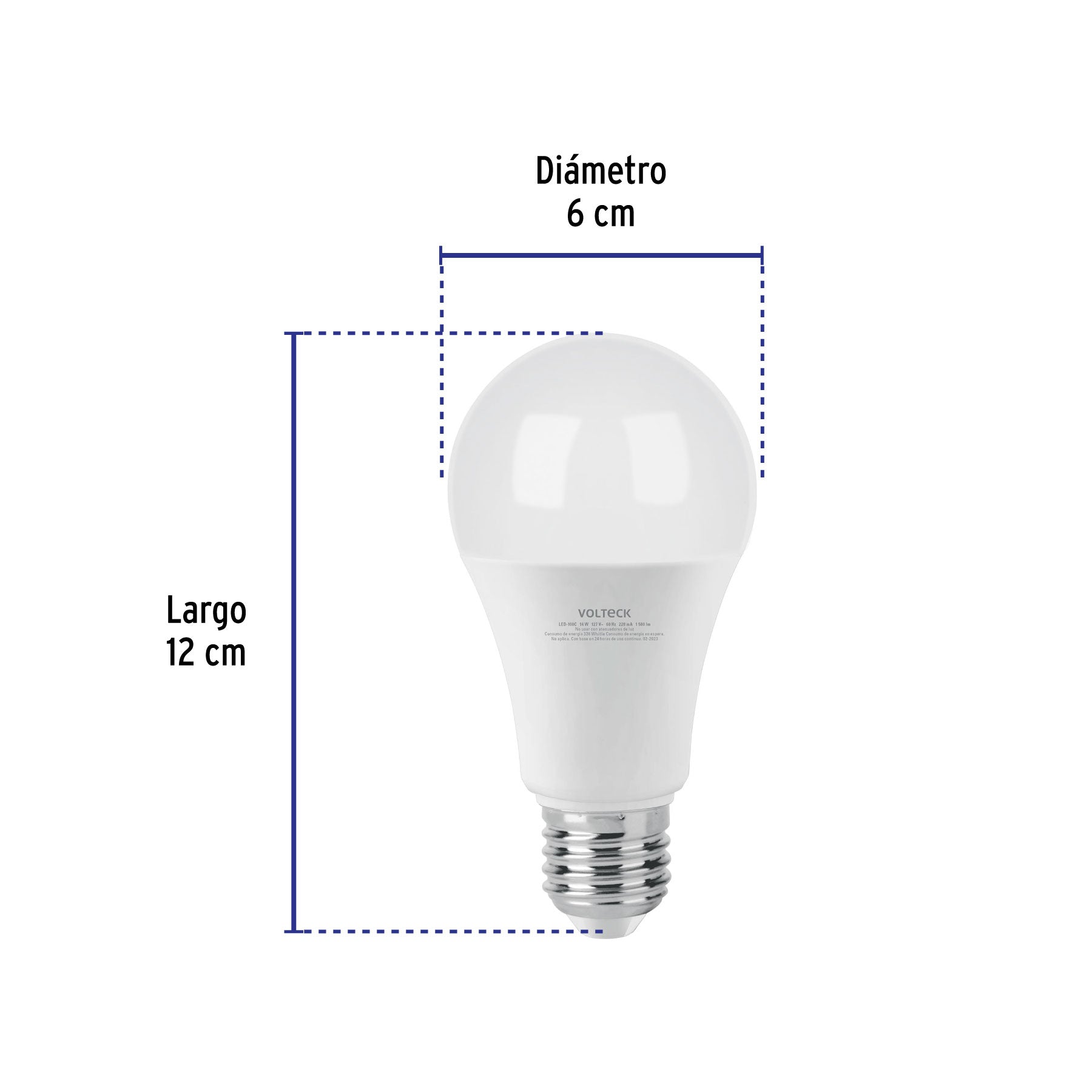 Lámpara de LED, A19, 14 W , luz cálida, Volteck