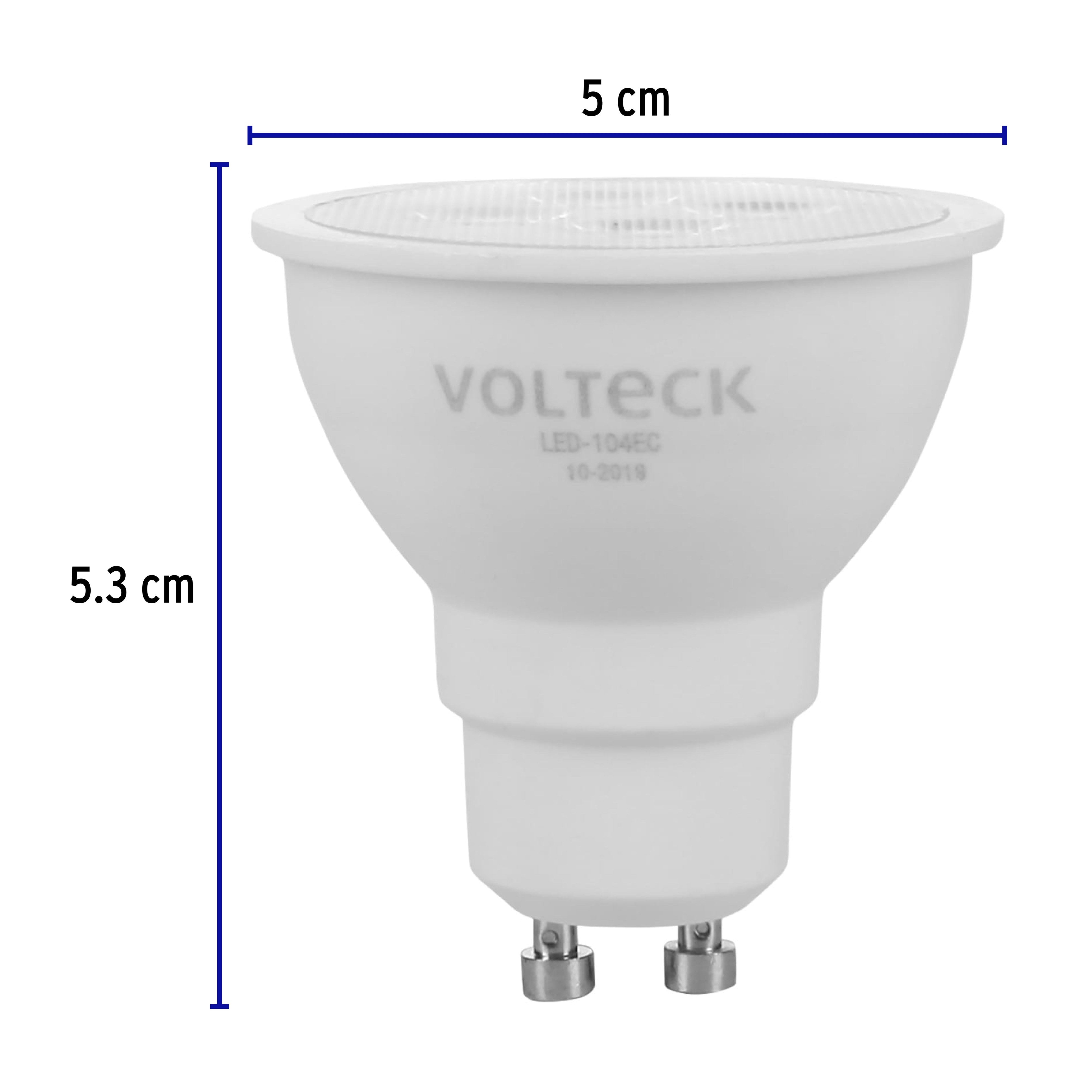 Lámpara de LED, MR16, GU10, 4 W, luz cálida