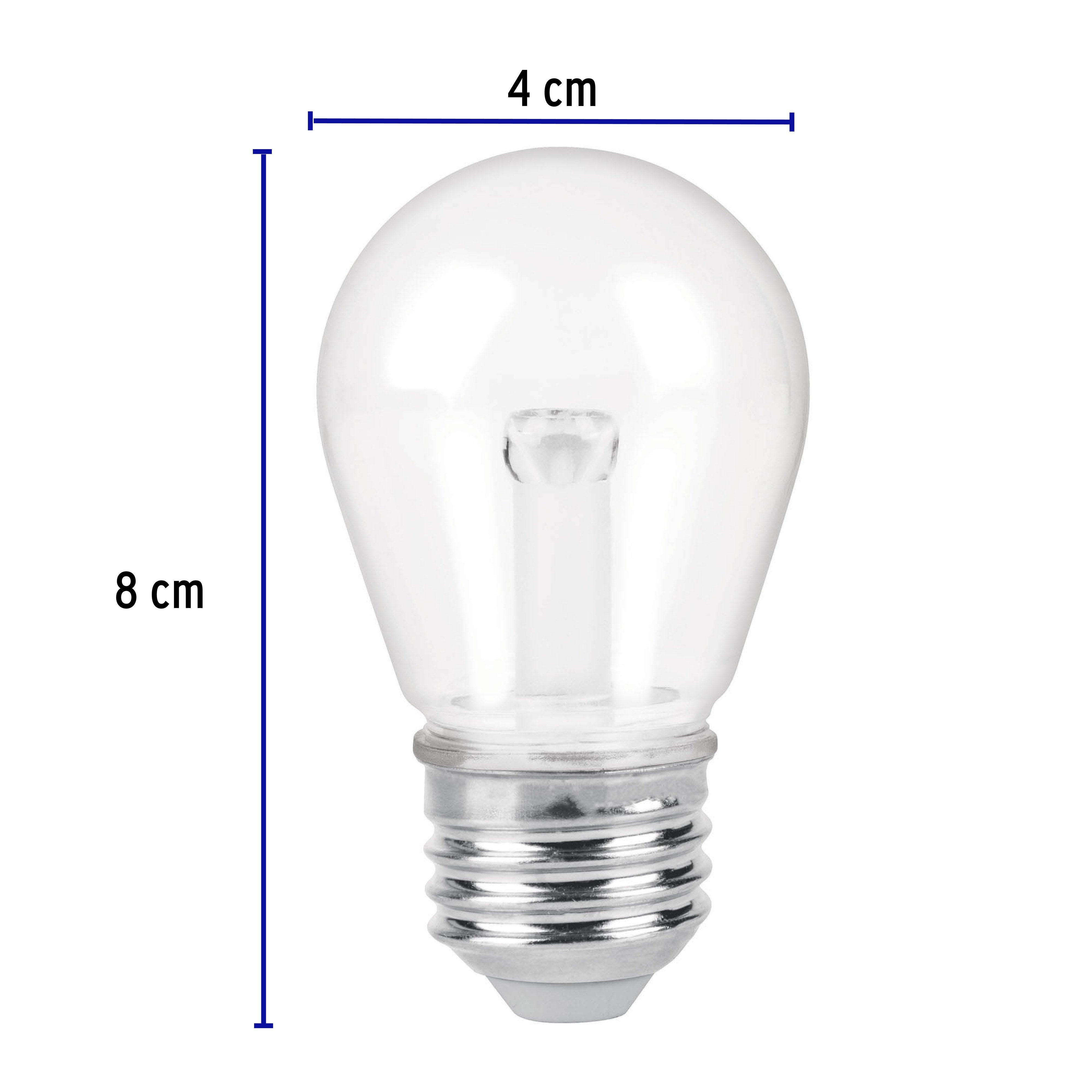 Lámpara LED S14 de 1 W, luz cálida