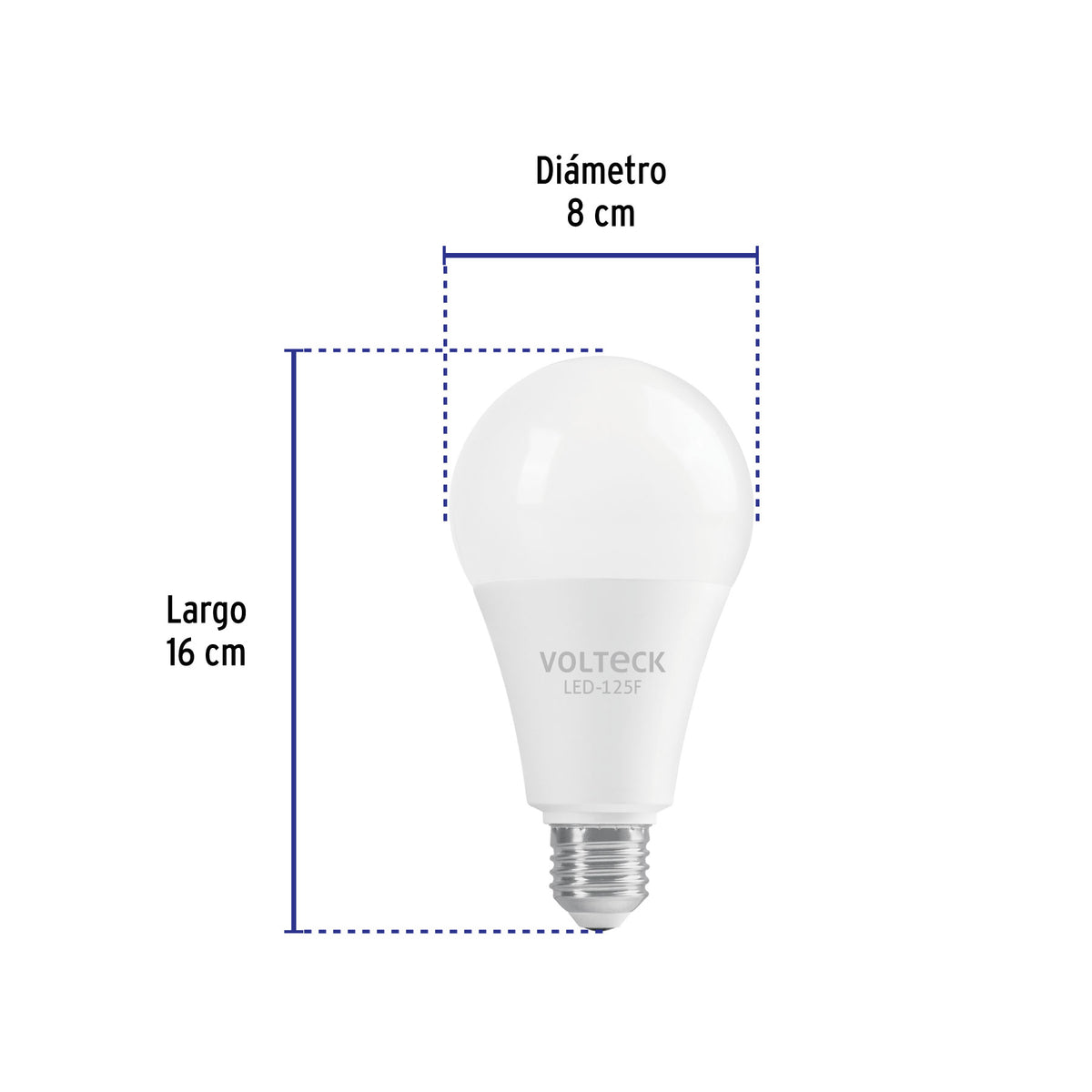 Lámpara de LED, bulbo estándar, A19, 18 W, luz de día