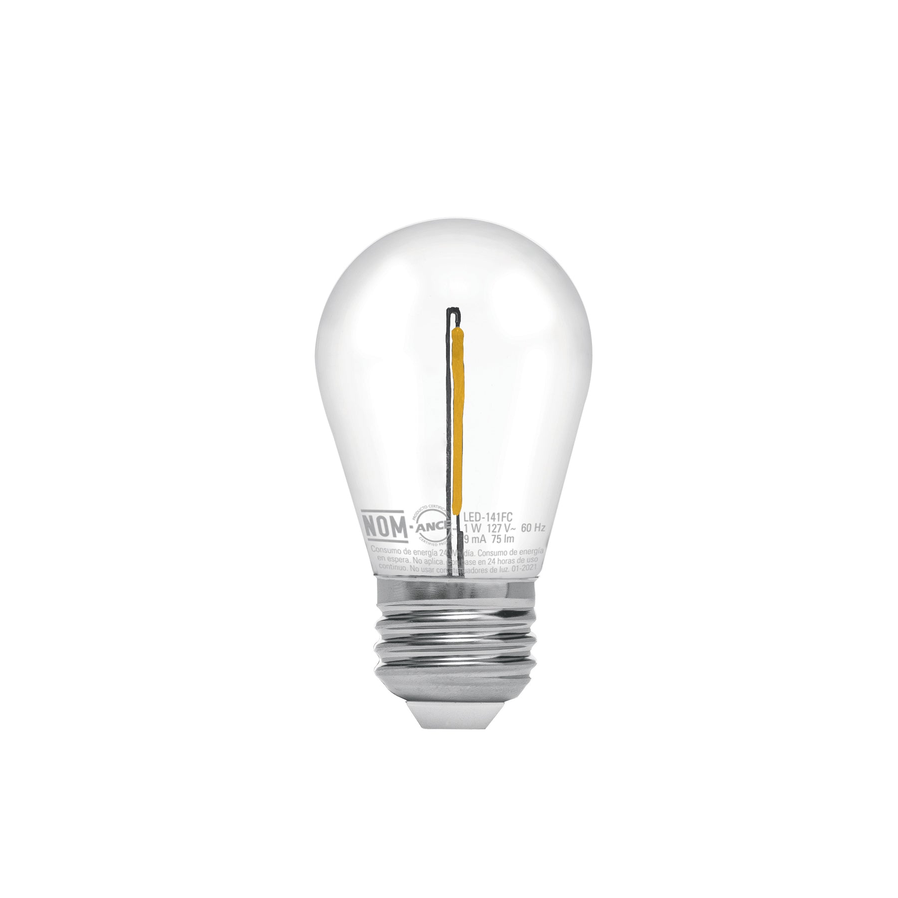 Lámpara de LED S14 de 1 W, luz cálida