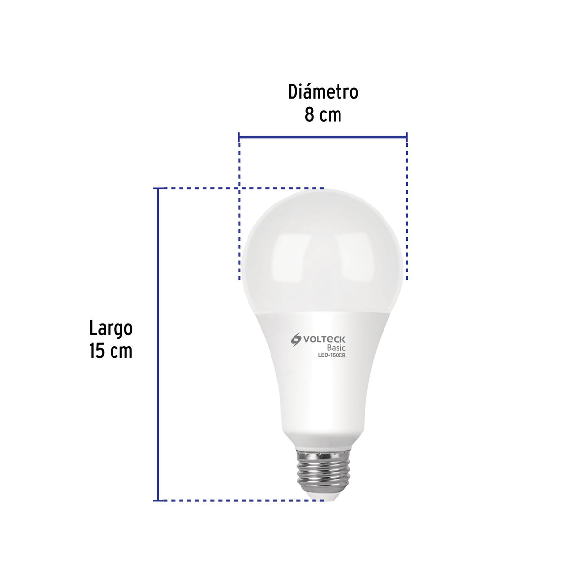 Lámpara de LED tipo bulbo A25 18 W, luz cálida, caja, Basic