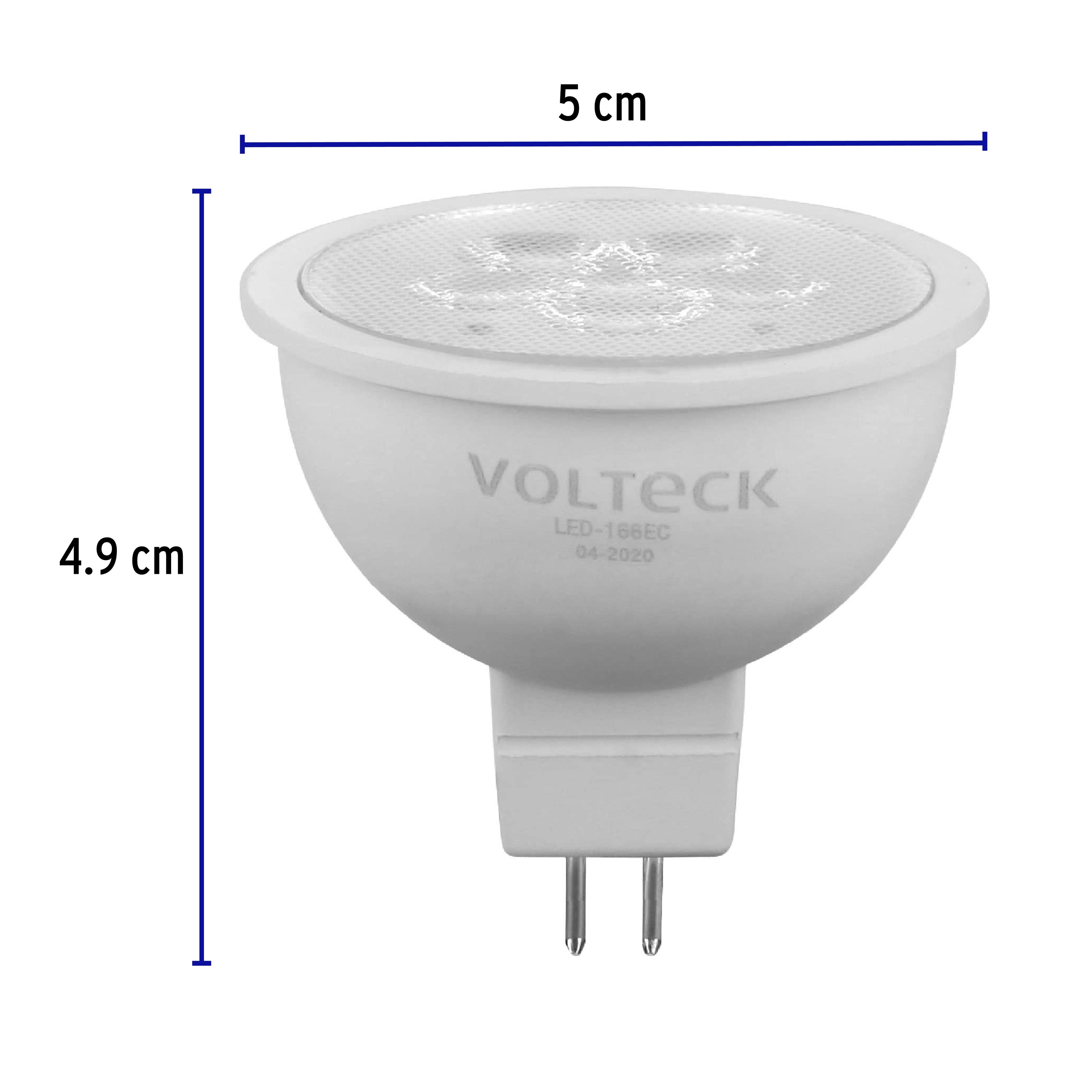 Lámpara de Led, MR16, 127V, 6 W, luz cálida