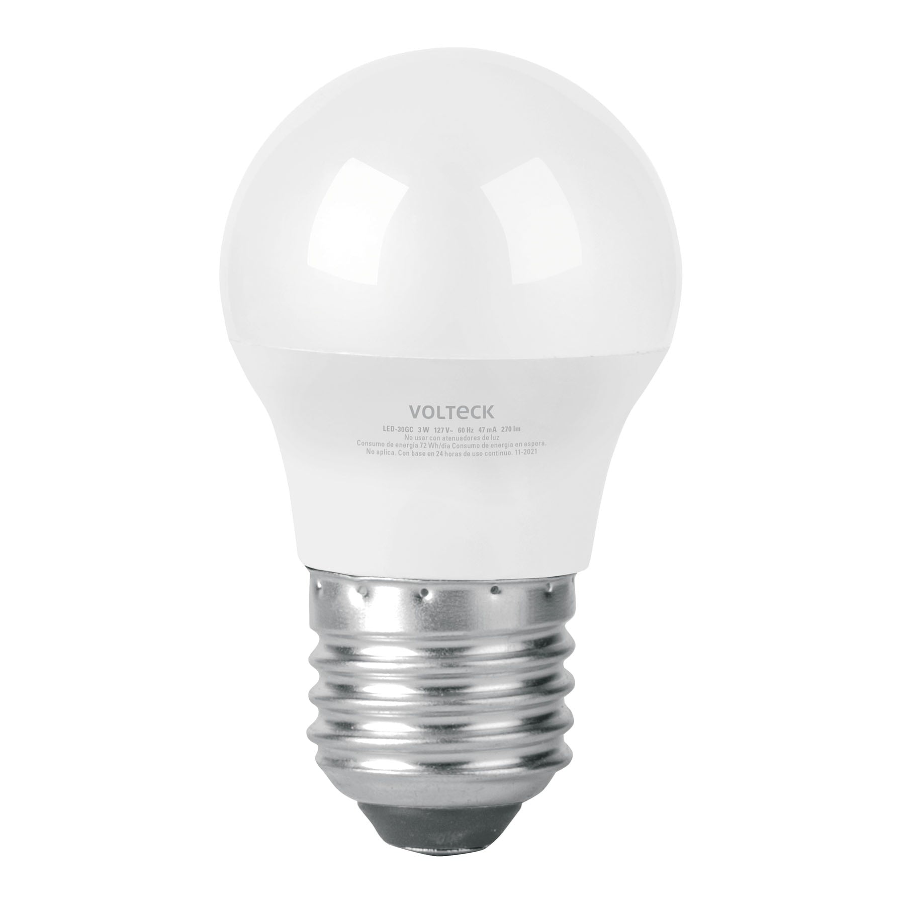Lámpara de LED, A19, 3 W, luz calida