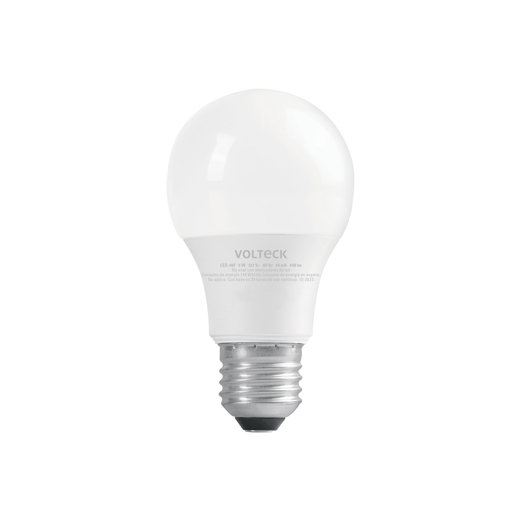 Lámpara de LED, A19, 6 W, luz de día