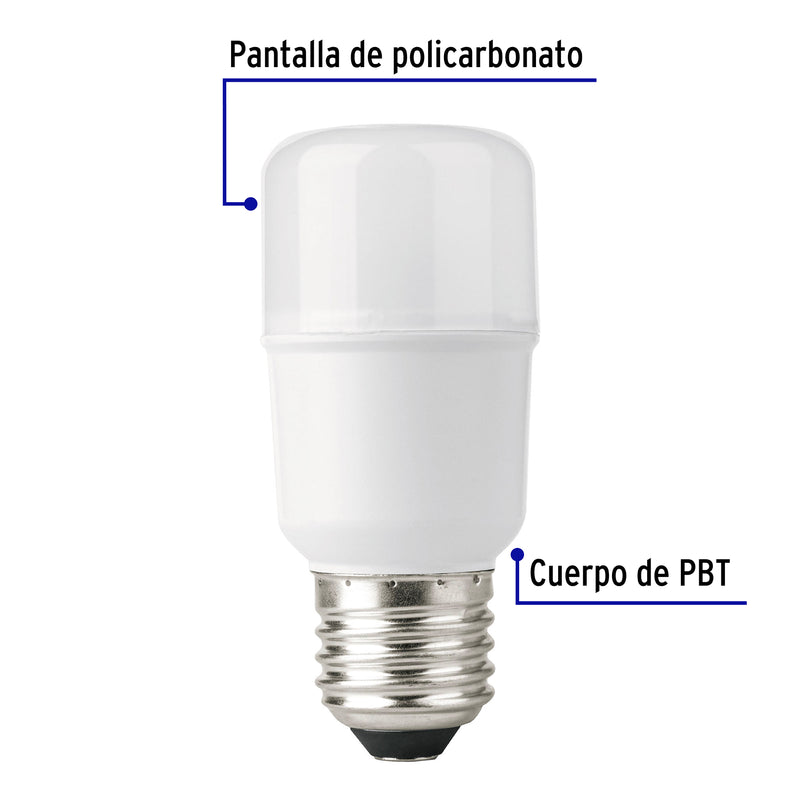 Foco de Led, tipo barra, A19, 5W, luz de día