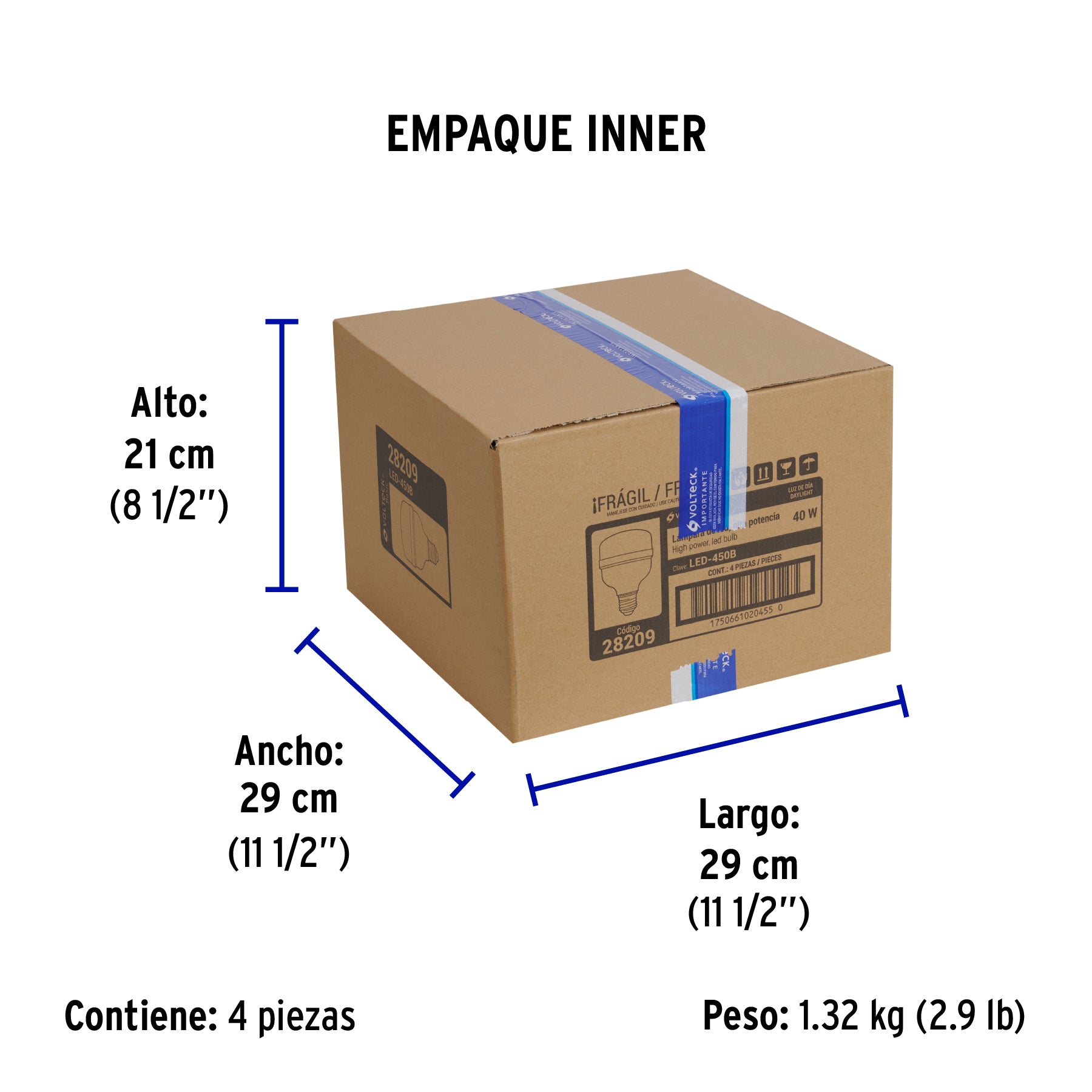 Lámpara LED alta potencia 40W (equiv. 400W) luz de día Basic