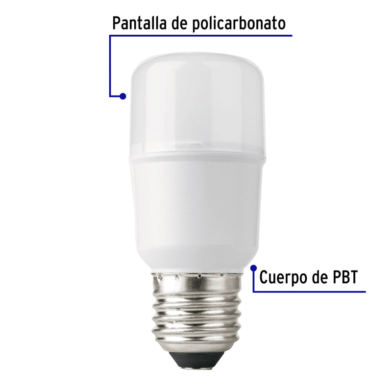 Foco de Led, tipo barra, A19, 8W, luz de día