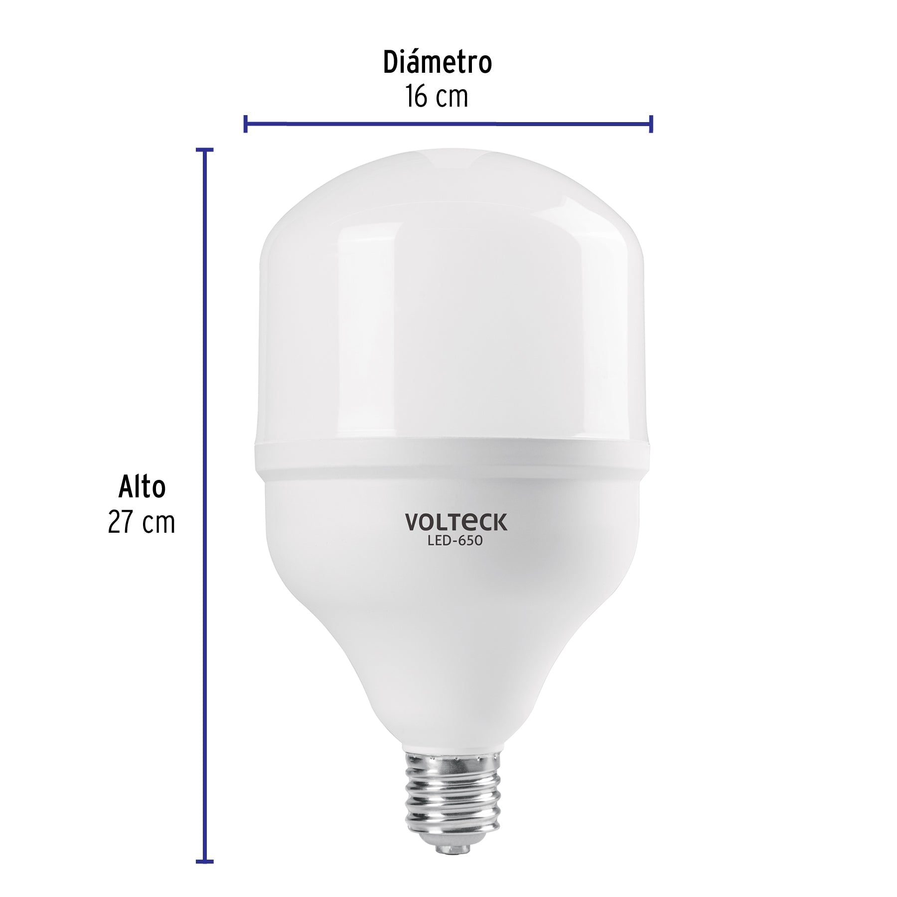 Lámpara de ata potencia 60 W E39, luz de día, Volteck