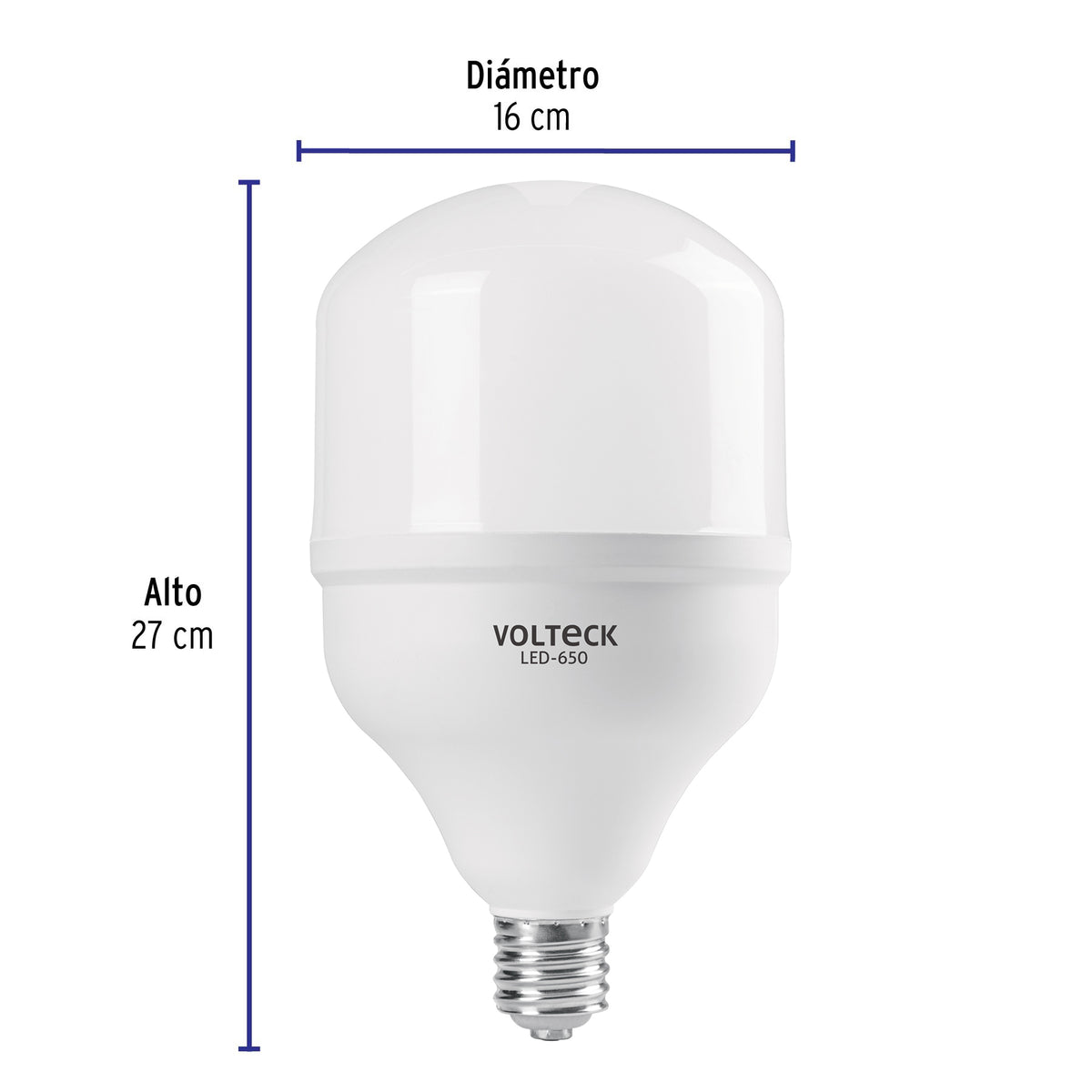 Lámpara de ata potencia 60 W E39, luz de día, Volteck