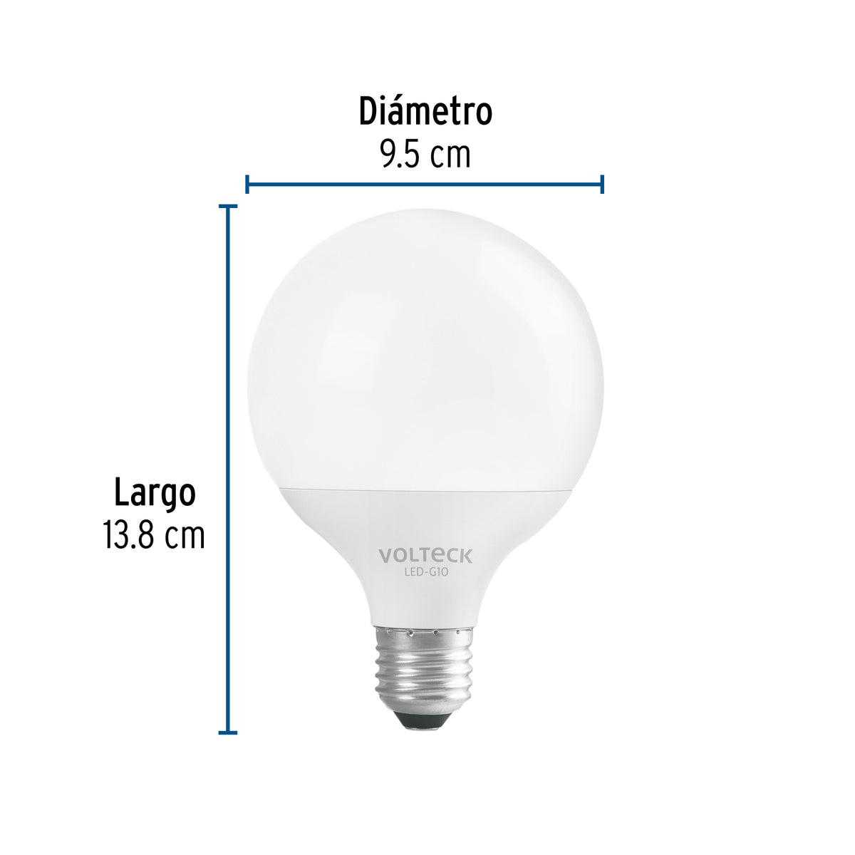 Lámpara de LED, tipo globo, 8 W, luz de día